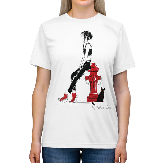 Tri-blend Tee Shirt with Art Design