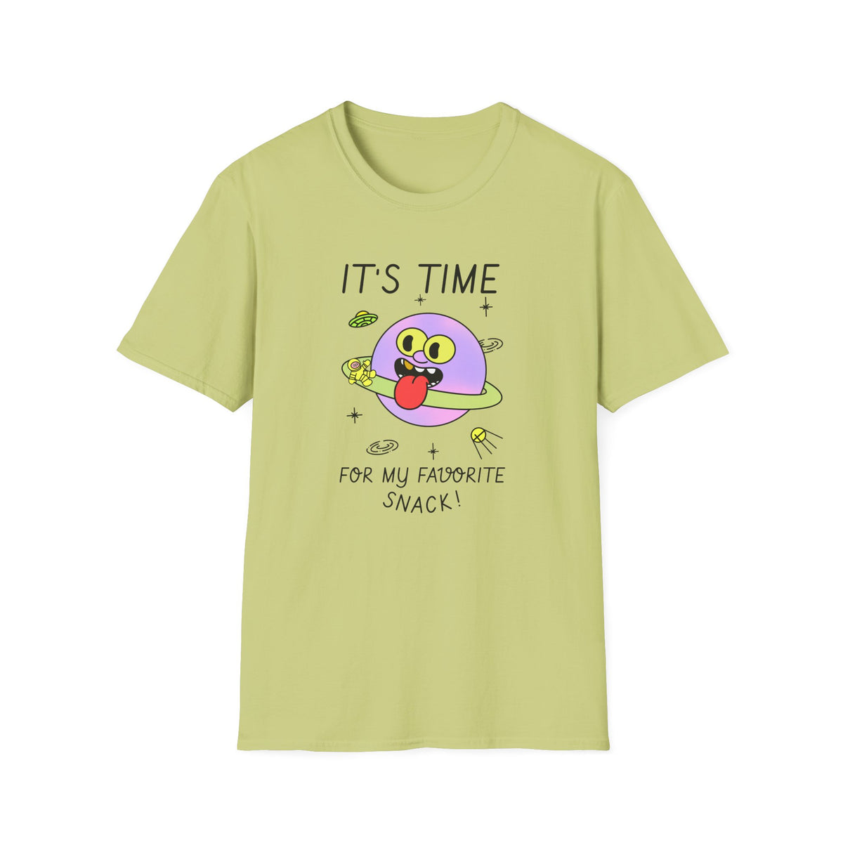 Snack Time Alien Cute Space Graphic Tee Gildan Unisex 100 Cotton Tee Shirt r103