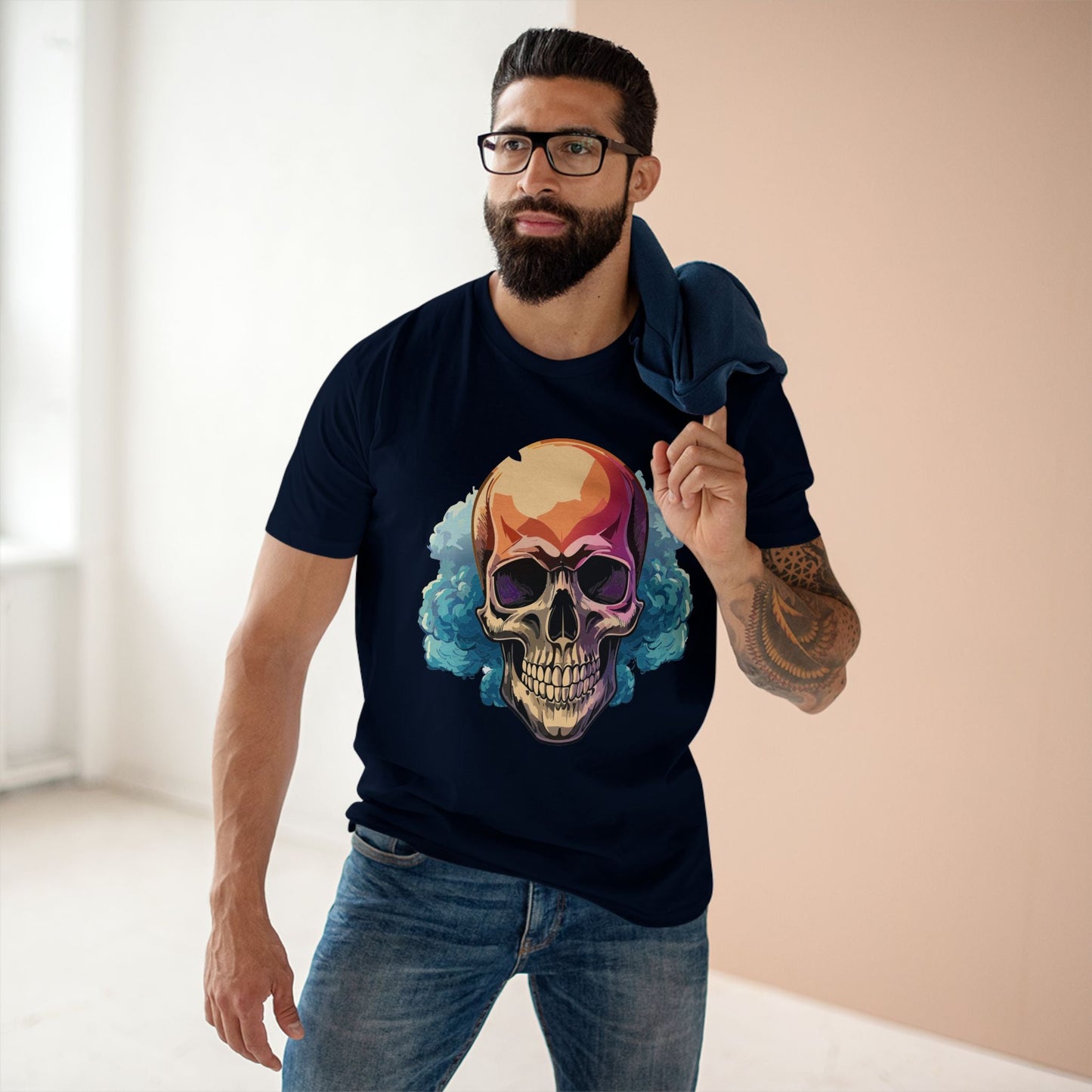 Skull Shirt Skeleton Shirt Unisex Premium Cotton Art Tee From Retro2Nova Original Art Design