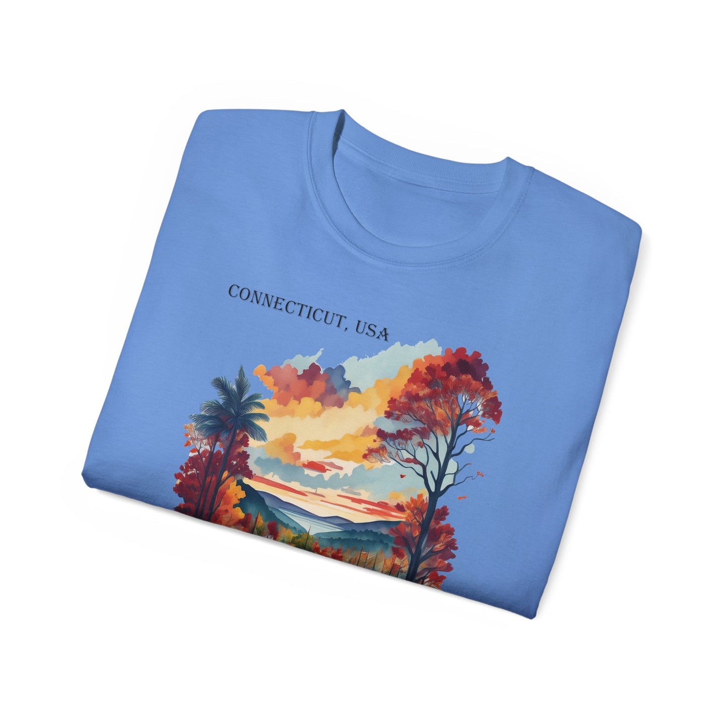 Connecticut Graphic Unisex Cotton T‑Shirt 1