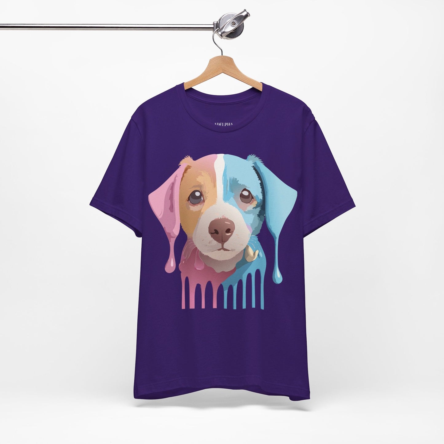 Vintage Inspired Dog Graphic Tee Unisex Jersey Short Sleeve Premium Adelpha Art Design