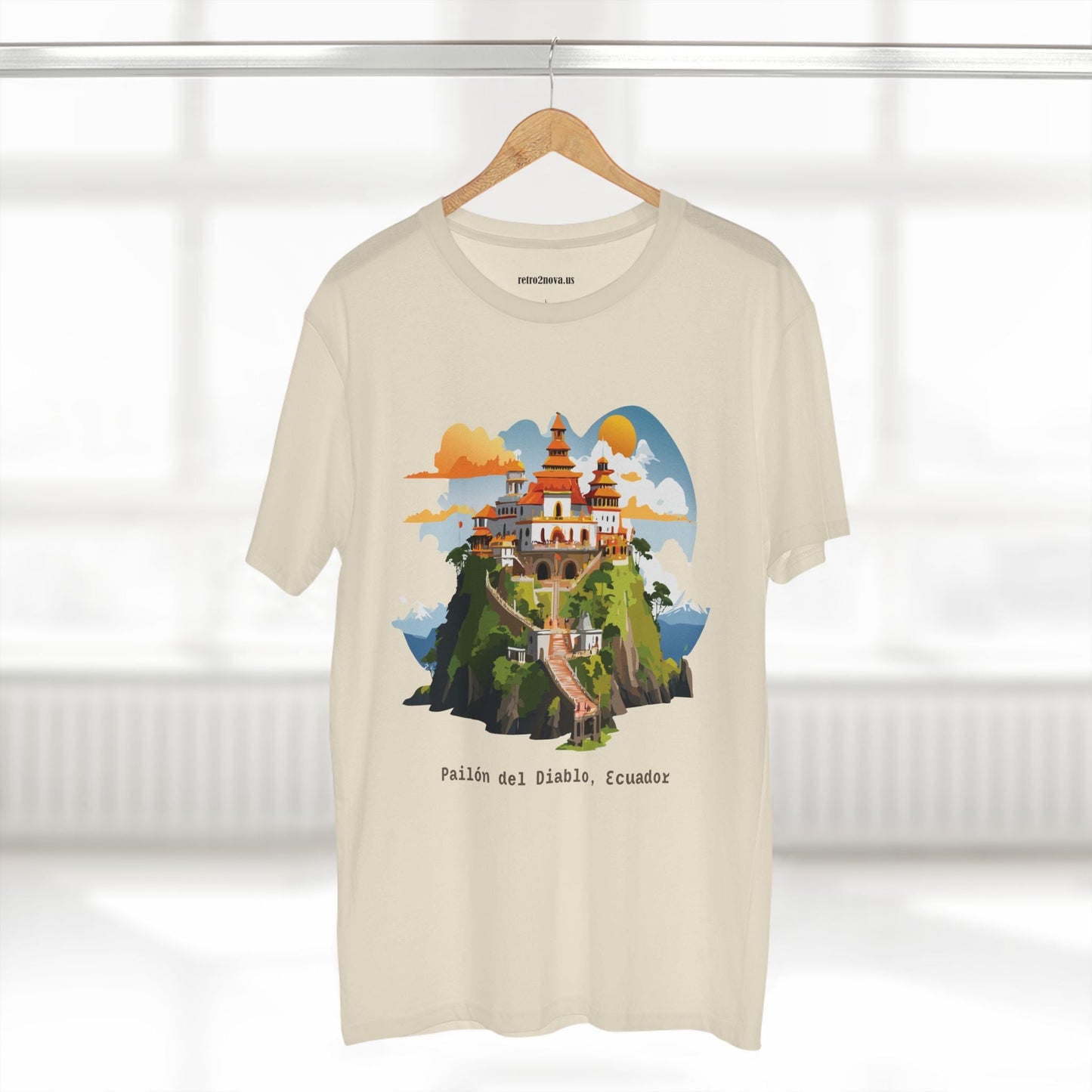 Travel Shirt Unisex Premium Cotton Tee With Original Art Design From Retro2Nova Ecuador Inspired