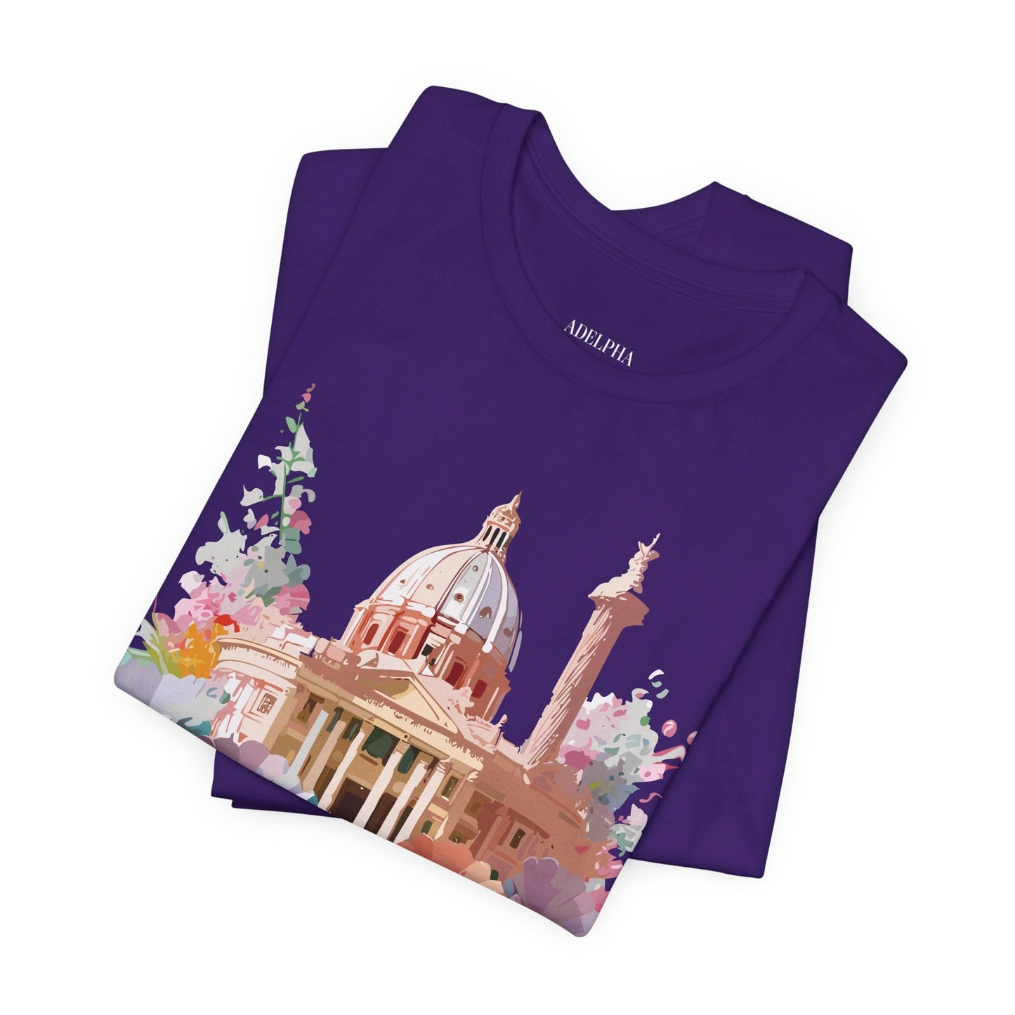 Tourist Shirt Rome Graphic Tee Unisex Jersey Short Sleeve Art Design By Adelpha Artwork