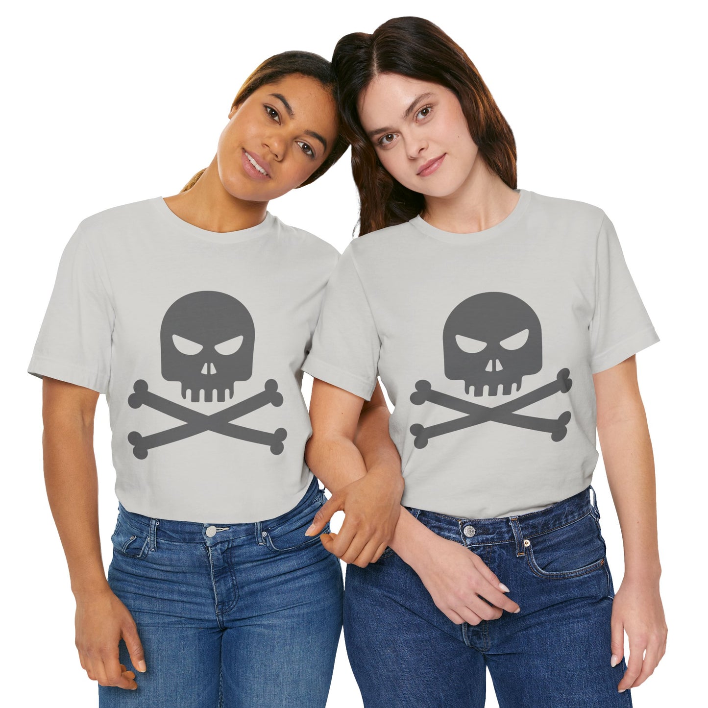 Unisex-T-Shirt aus Baumwolle mit Totenkopf