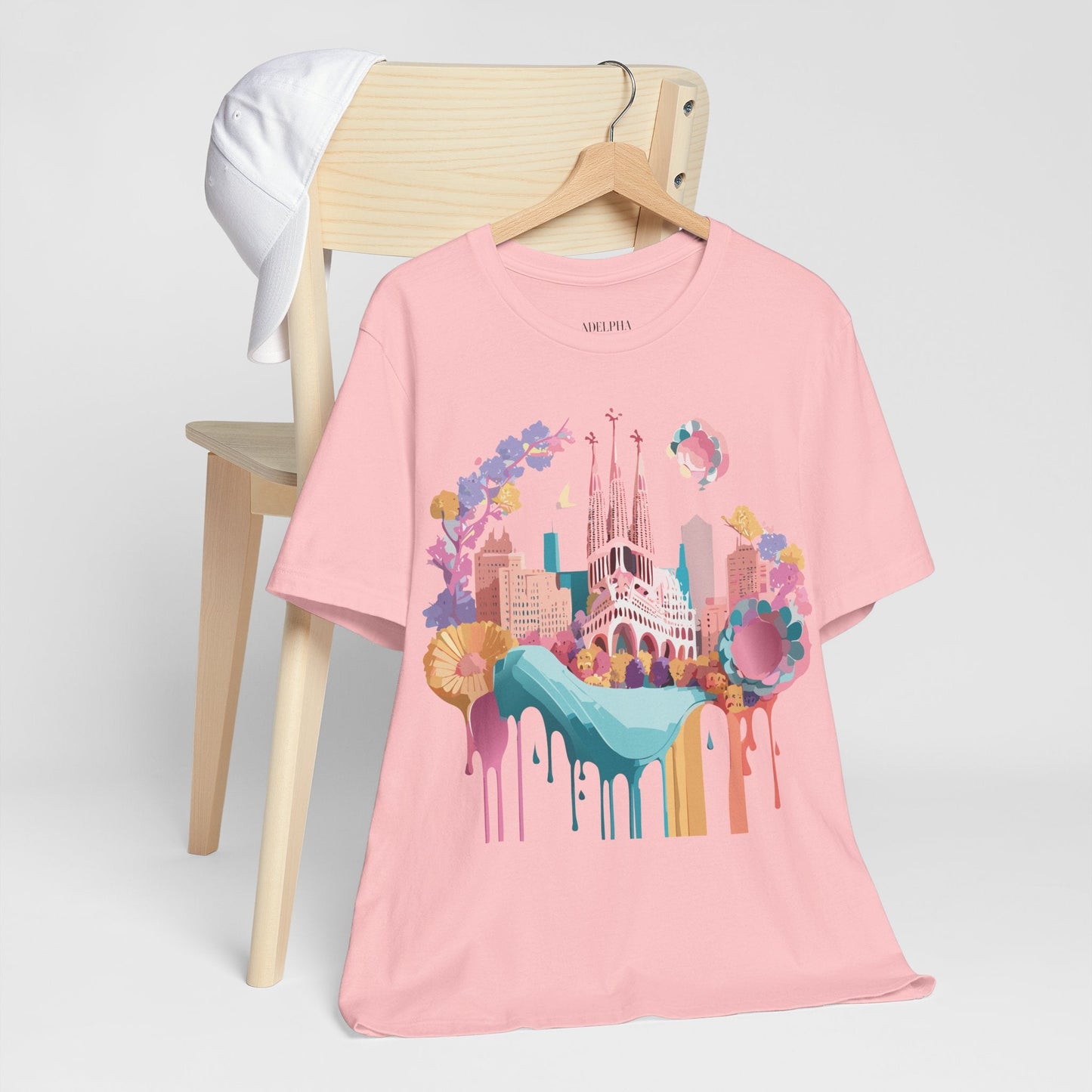 Unisex Graphic Tee Barcelona Design By Adelpha Vintage Artwork Unisex Jersey Short Sleeve Shirt