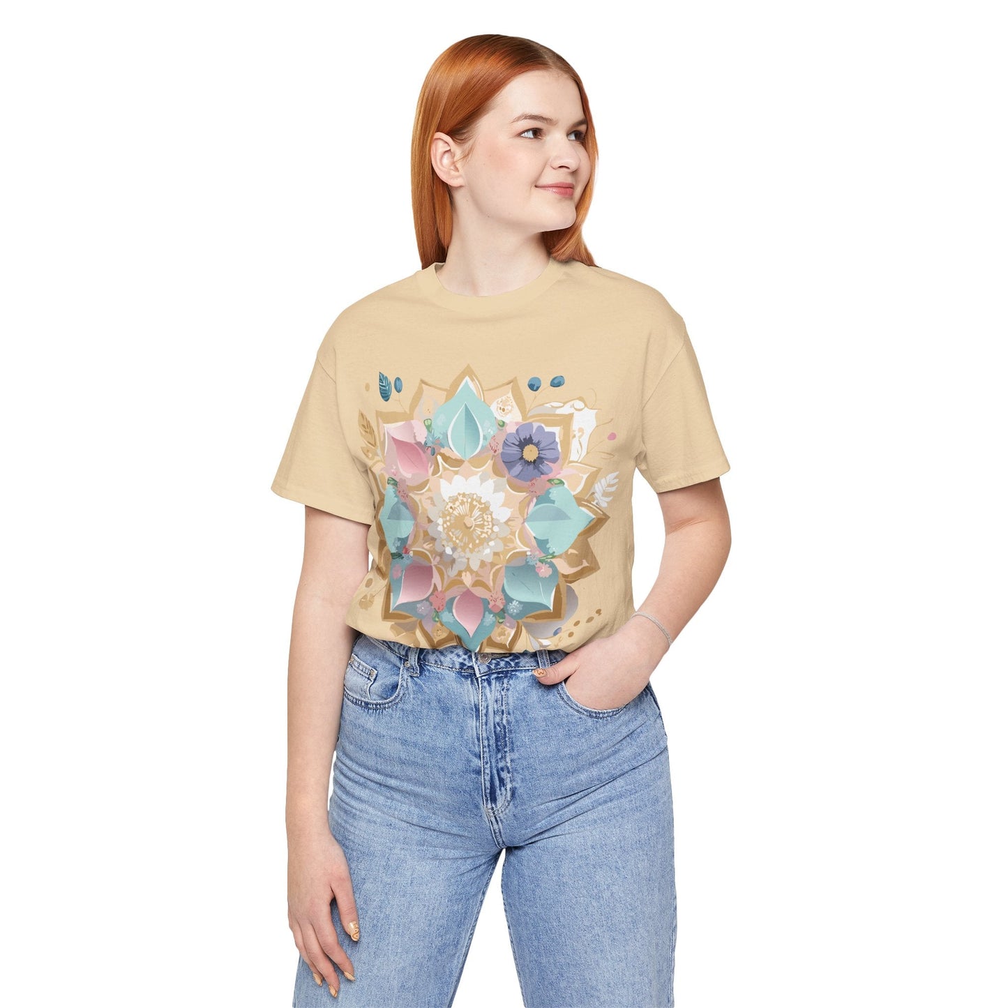 Adelpha Mandala Graphic Tee Unisex Jersey Short Sleeve Vintage Inspired Artwork Shirt