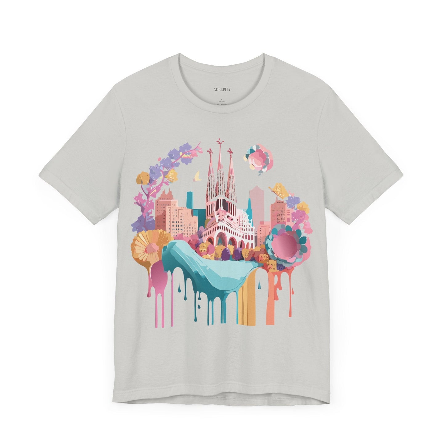 Unisex Graphic Tee Barcelona Design By Adelpha Vintage Artwork Unisex Jersey Short Sleeve Shirt