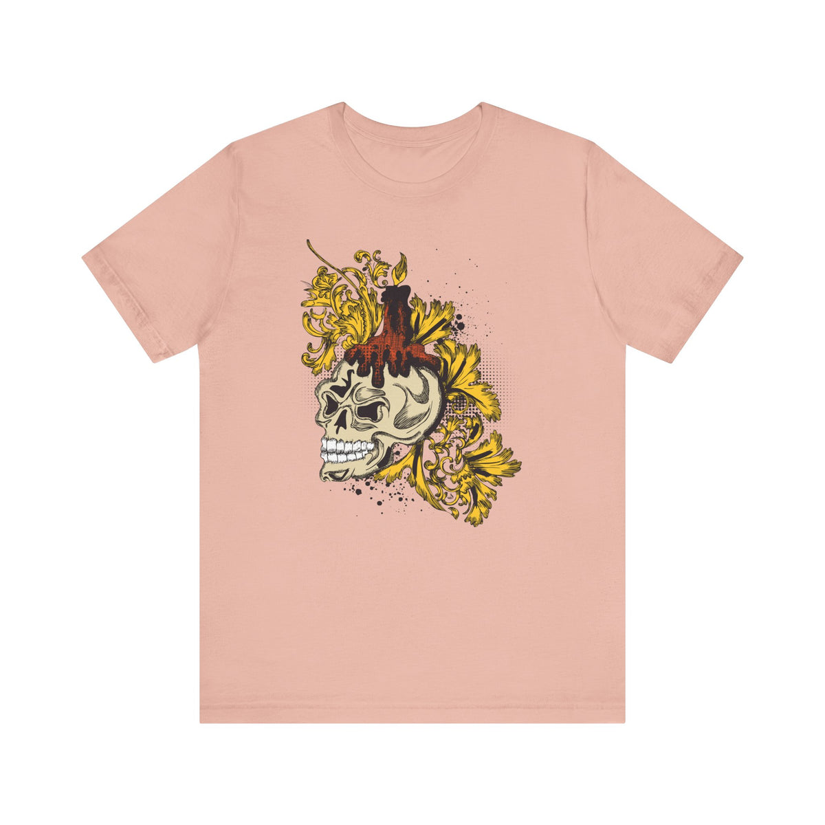 Rock Skull Graphic Design Tee, Skull Shirt, Vintage Tees, Art Design T-Shirt, Vintage Graphic Tee, Art Shirts with Skulls 3