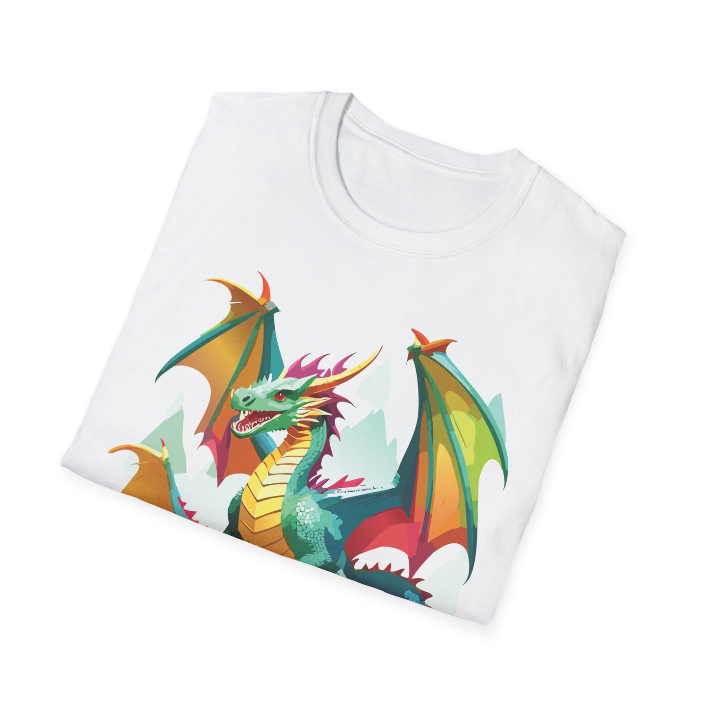 Dragon Graphic Unisex Cotton Softstyle Art Design Tee With Animals 2