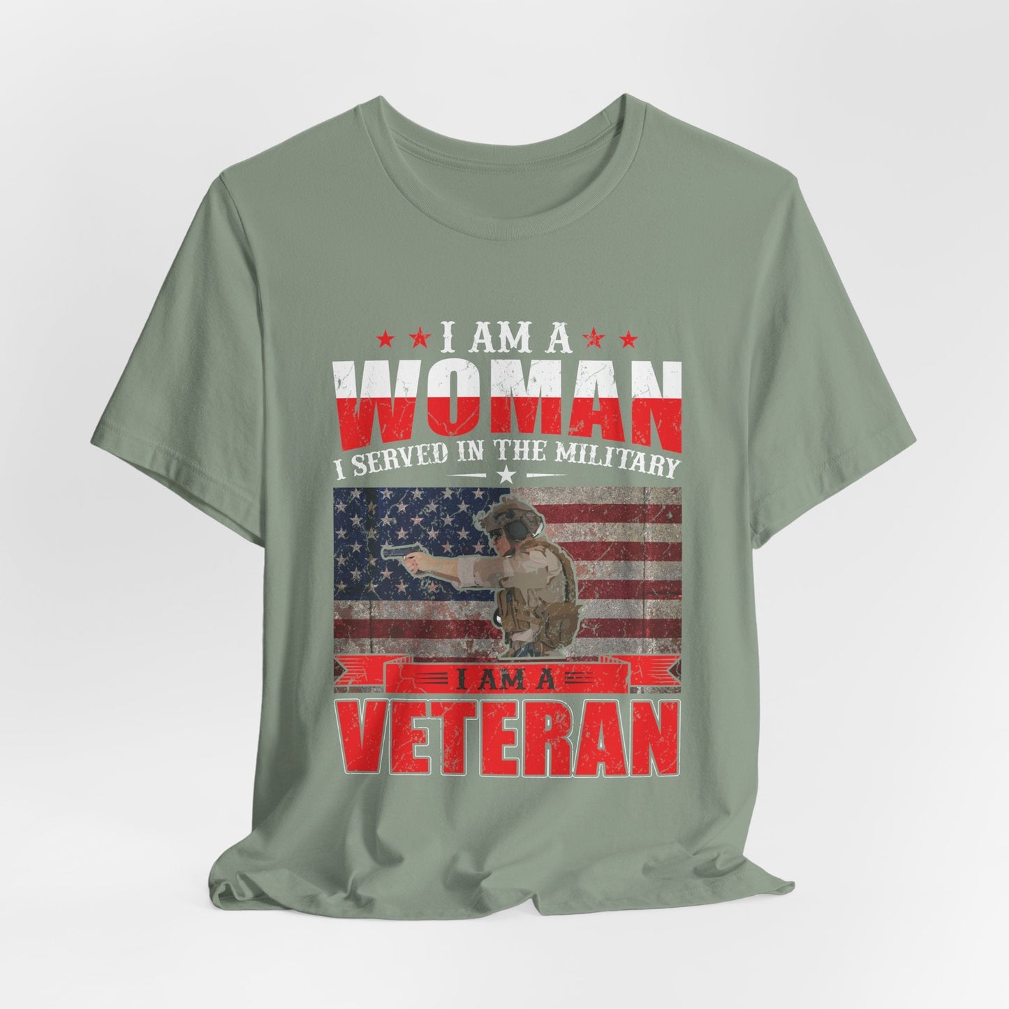 Army Veteran Patriotic Graphic Design Unisex Cotton T-Shirt v27