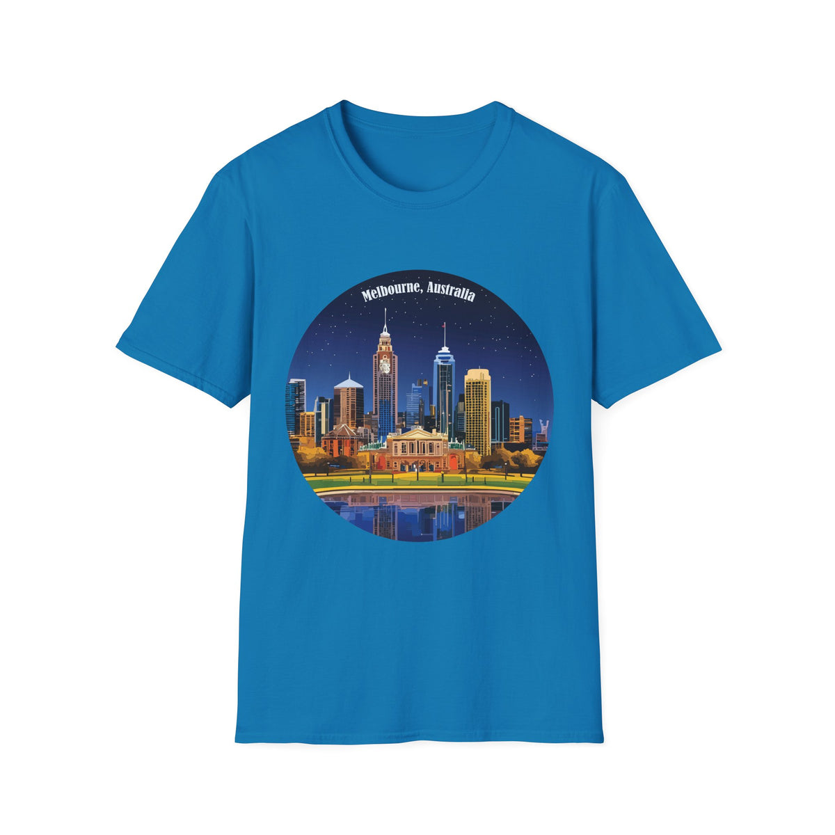 Melbourne Australia Skyline T-Shirt | City Nightscape Tee