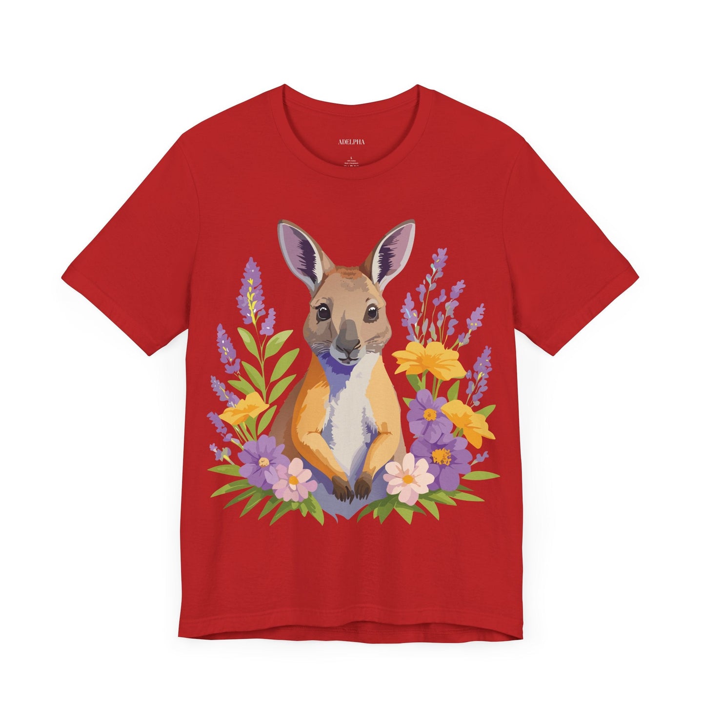 Kangaroo Graphic Unisex 100 Cotton Vintage Animal Artwork Tee 1