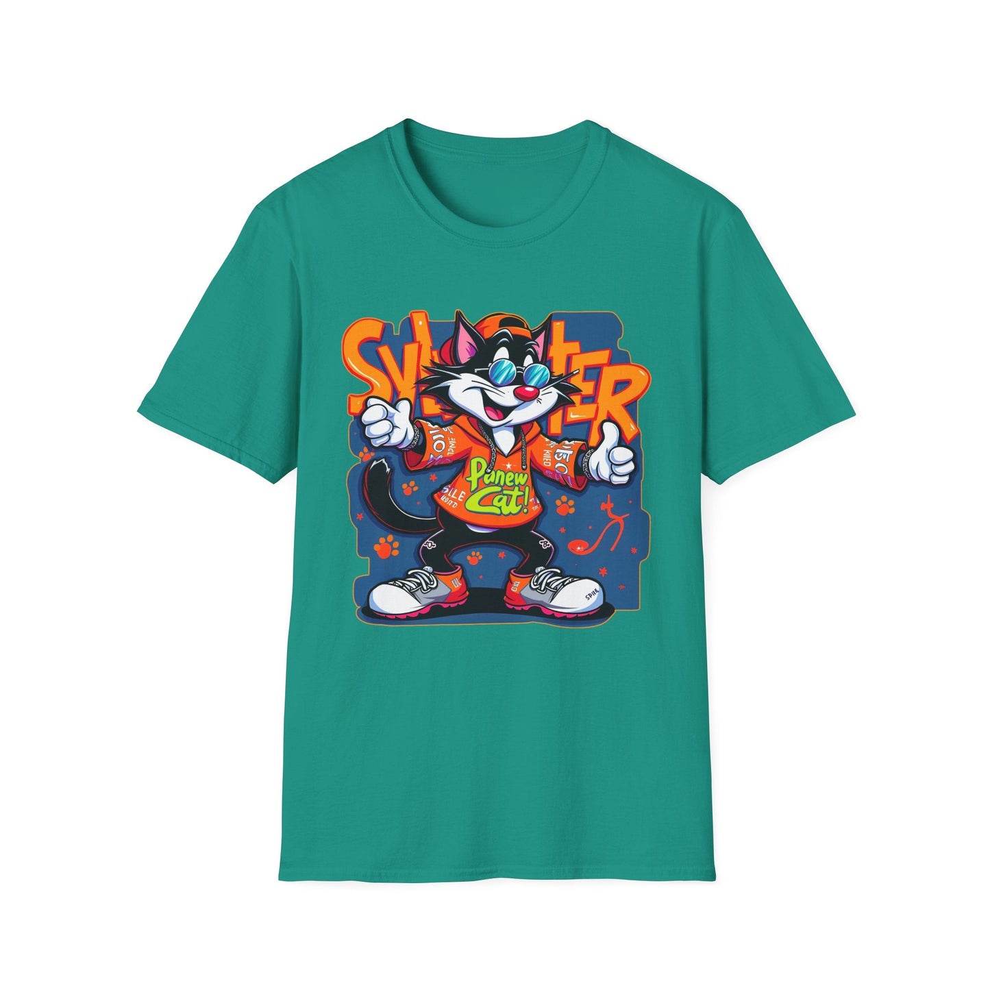 Funny Cartoon Animals Tee Shirt Unisex Gildan Softstyle 64000 Graphic Cartoon Tee