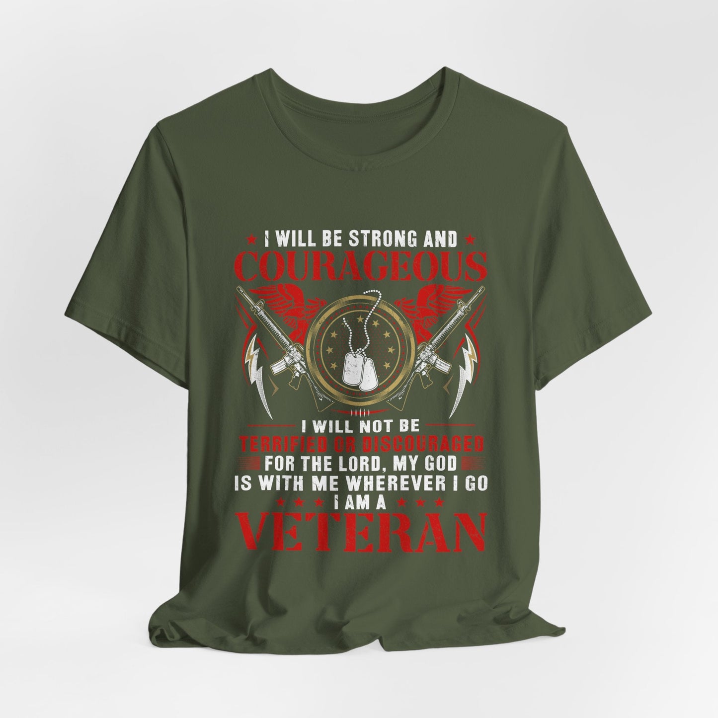 Army Veteran Patriotic Graphic Design Unisex Cotton T-Shirt v37