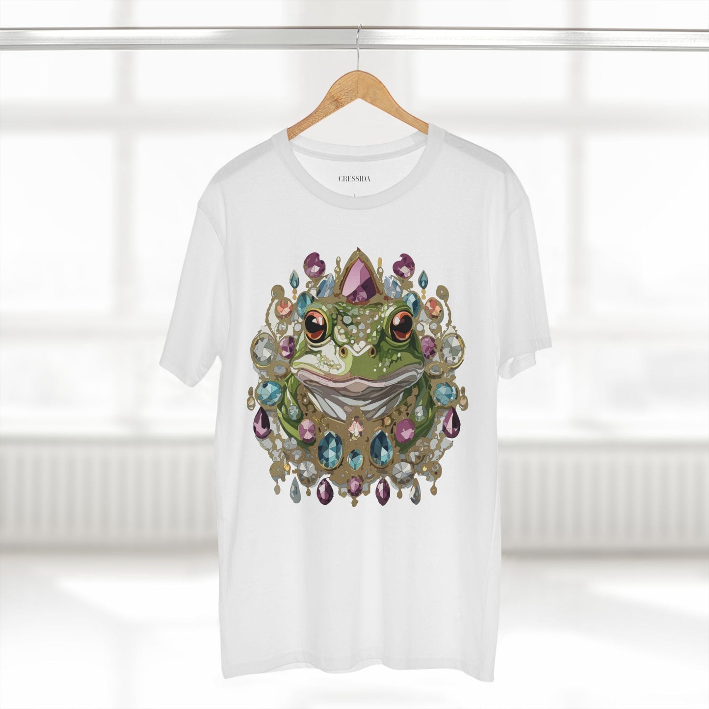 Frog Graphic Unisex 100 Cotton Tee With Unique Animal Golden Medallion Art Design 28
