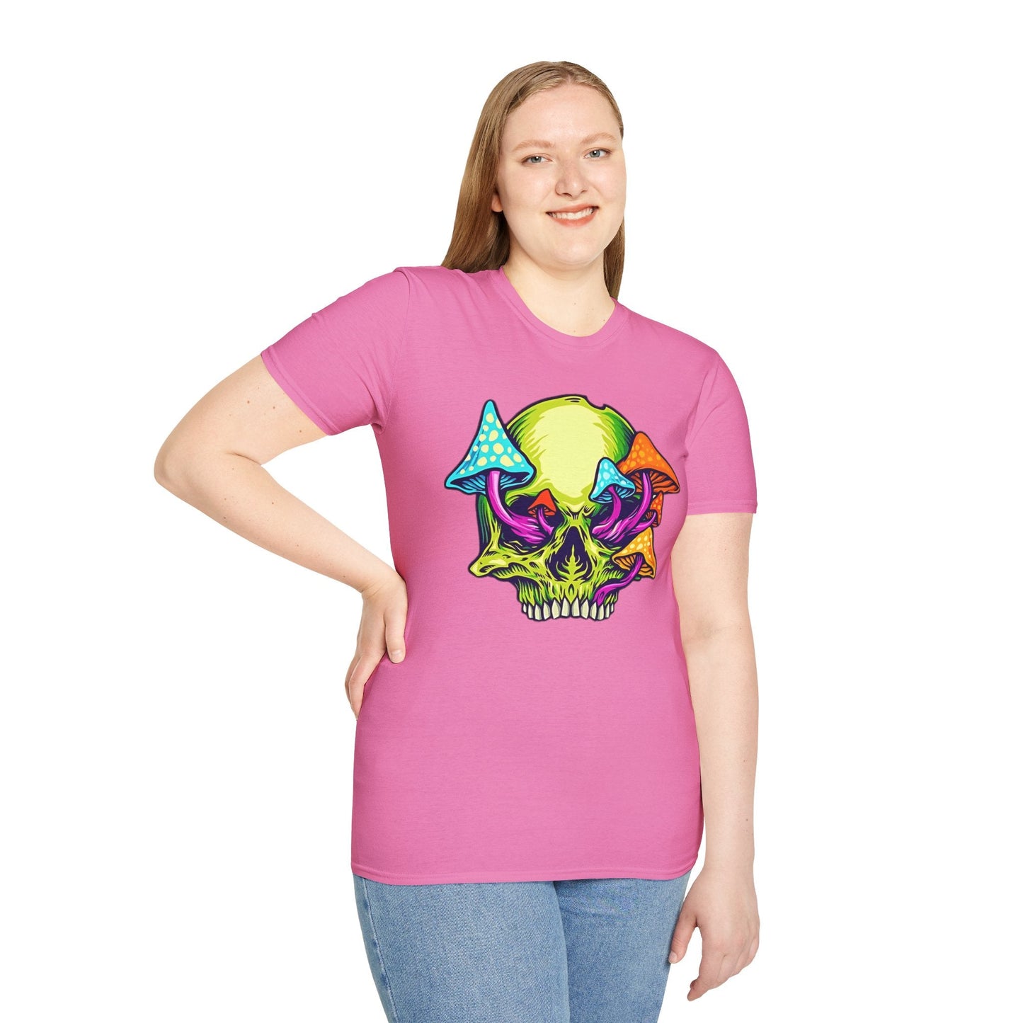 Skull Graphic Unisex Cotton T-shirt with Skeleton Artwork Design 19
