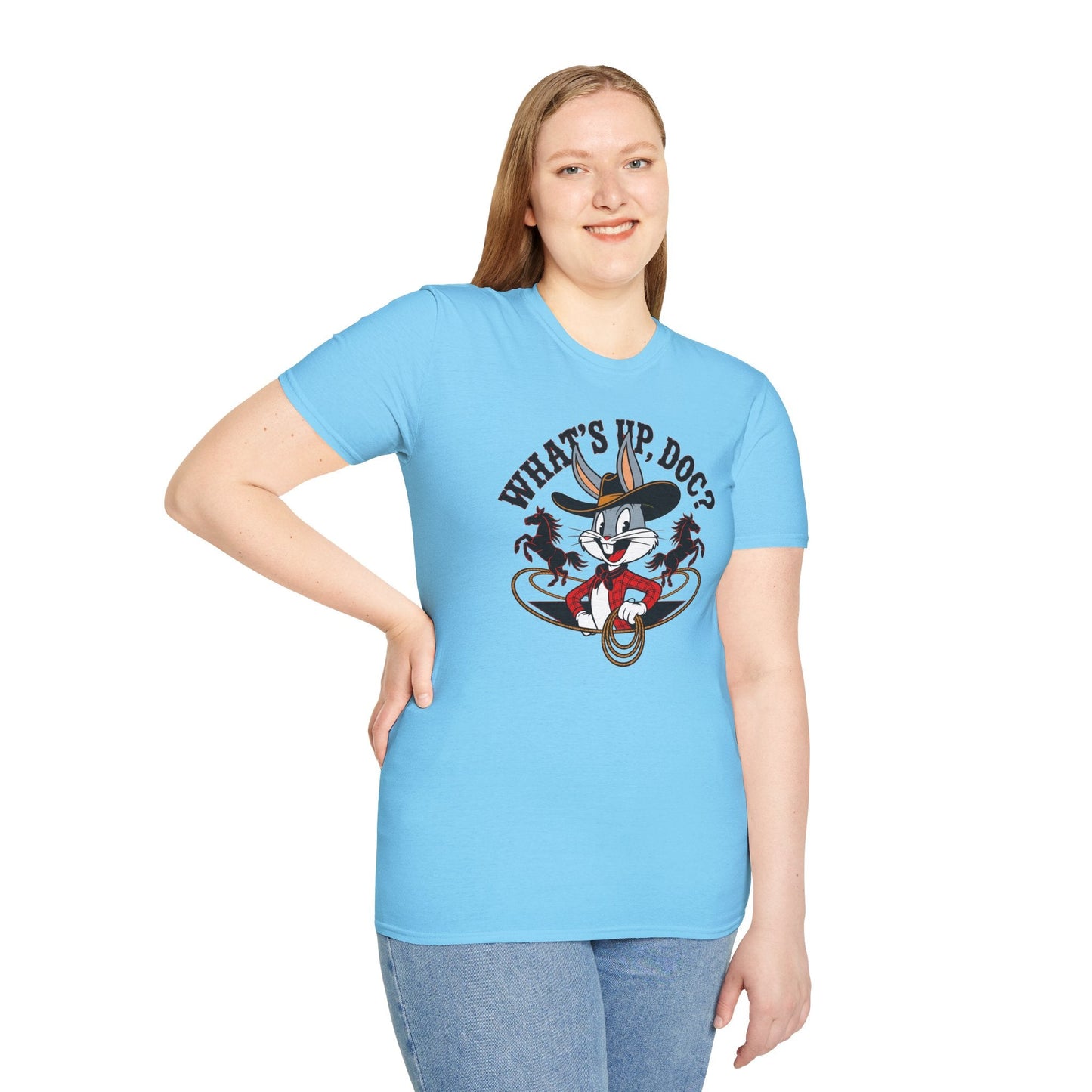 Bugs Bunny Shirt Unisex Cartoon T Shirt With Animation Design Softstyle Gildan 64000