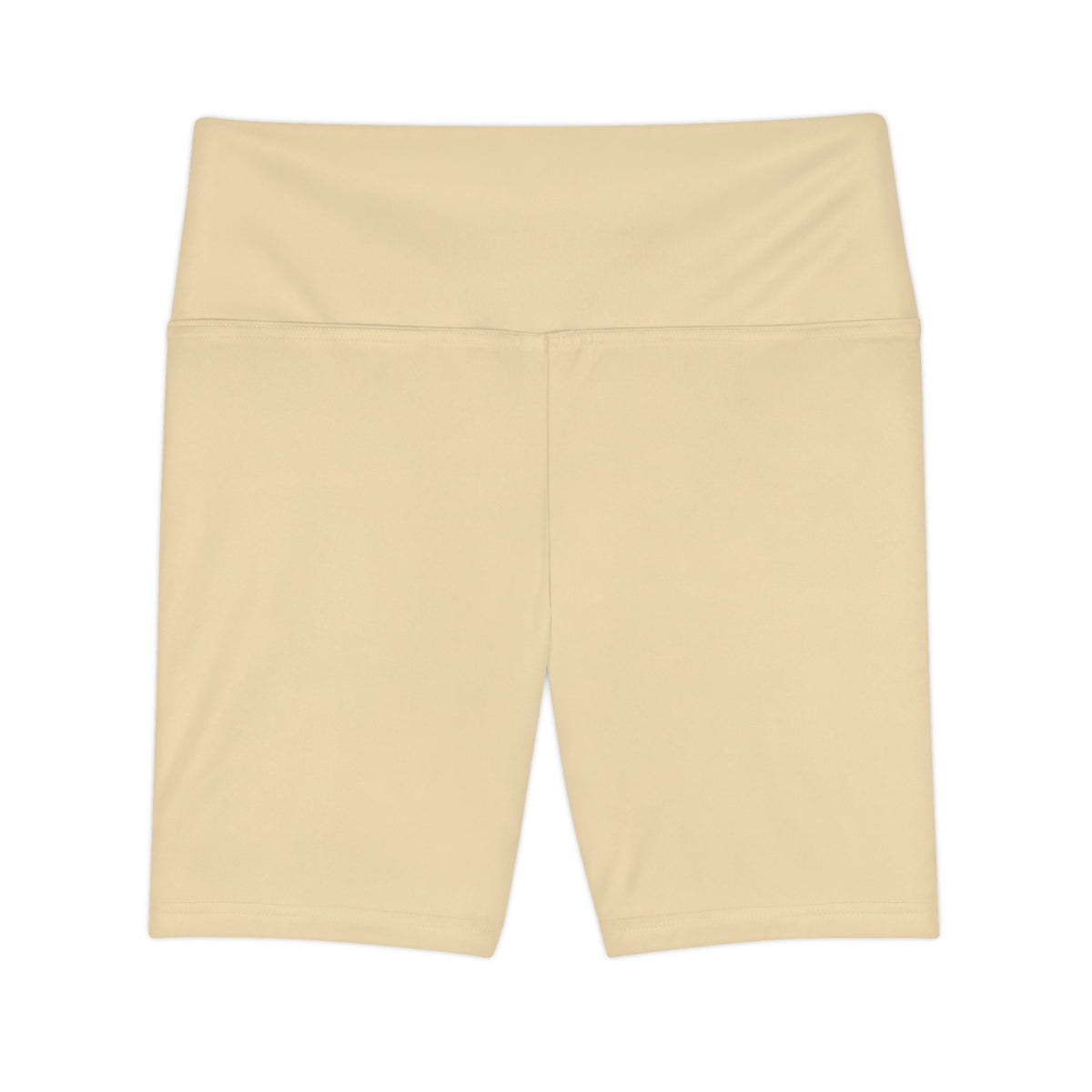 Wheat Tan Beige High-Waist Workout Bike Shorts — Women's Activewear