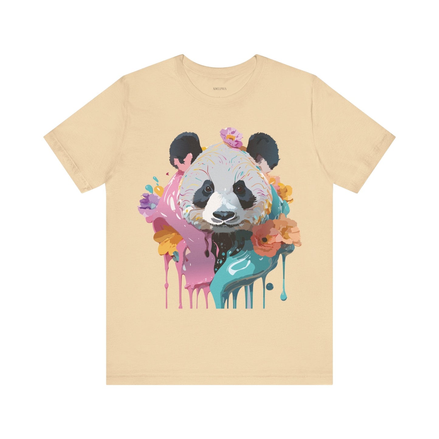 Panda Premium Graphic Tee Unisex Jersey Short Sleeve By Adelpha Vintage Inspired Artwork
