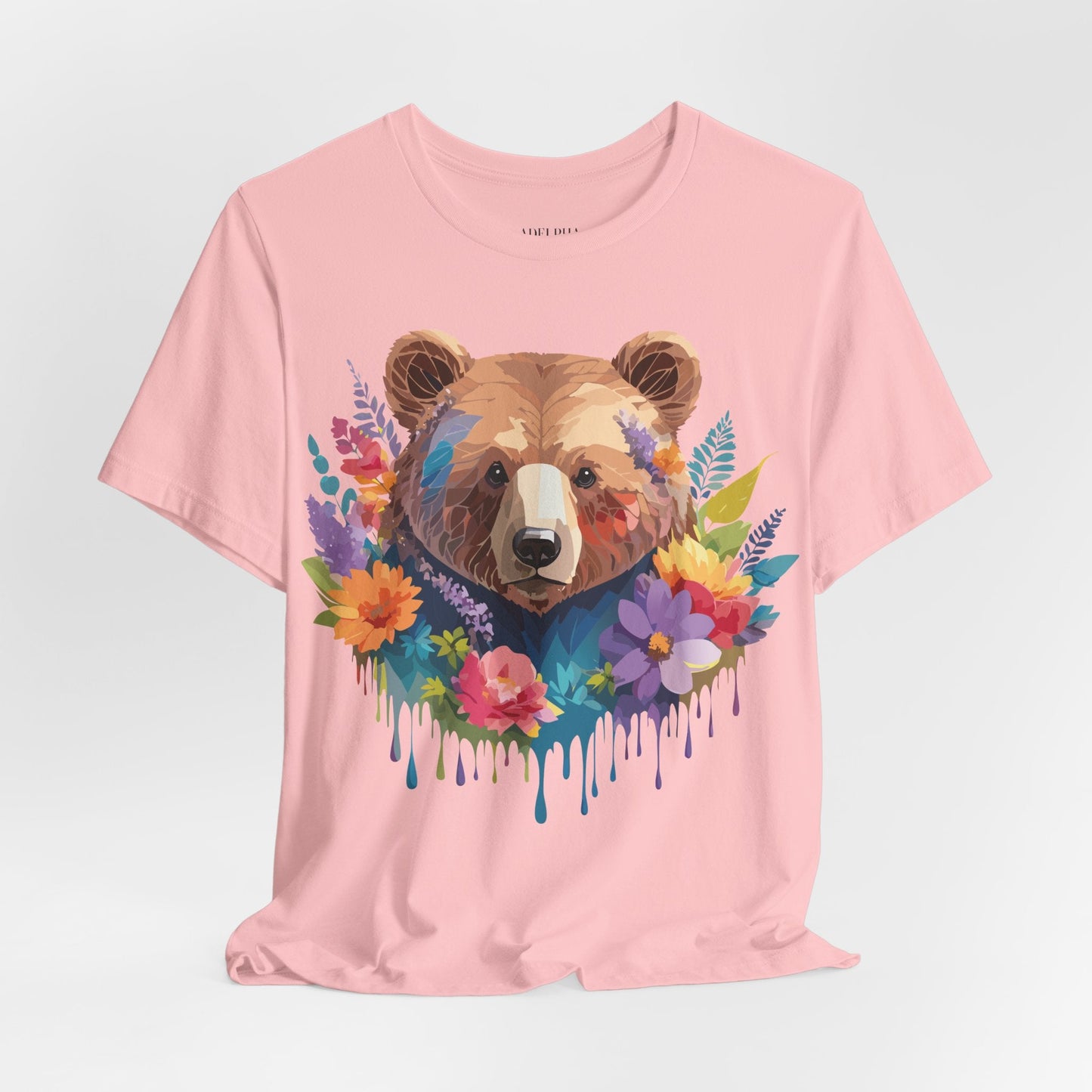 Bear Graphic Unisex 100 Cotton Short Sleeve Art Design Vintage T-Shirt 3