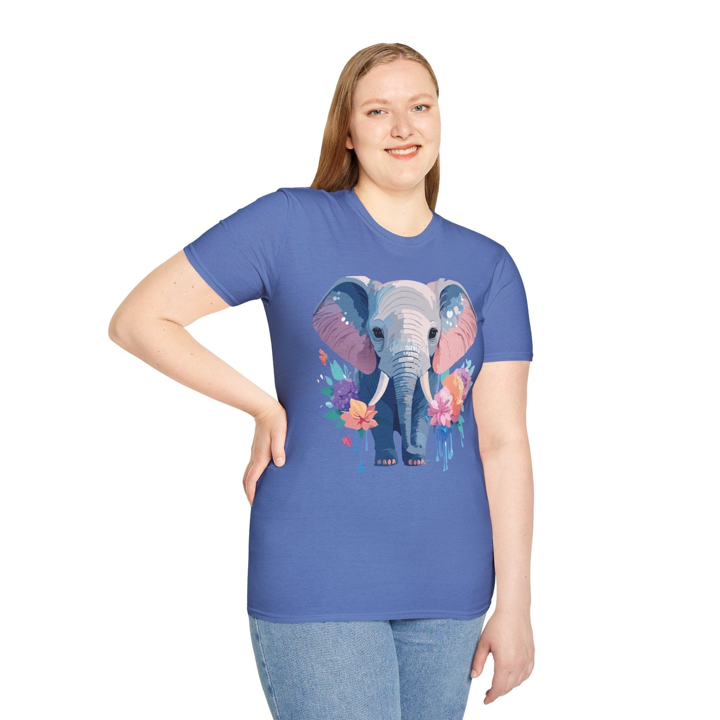 Elephant Graphic T Shirt Unisex Softstyle 64000 Cotton Animals T Shirt For Adults Premium