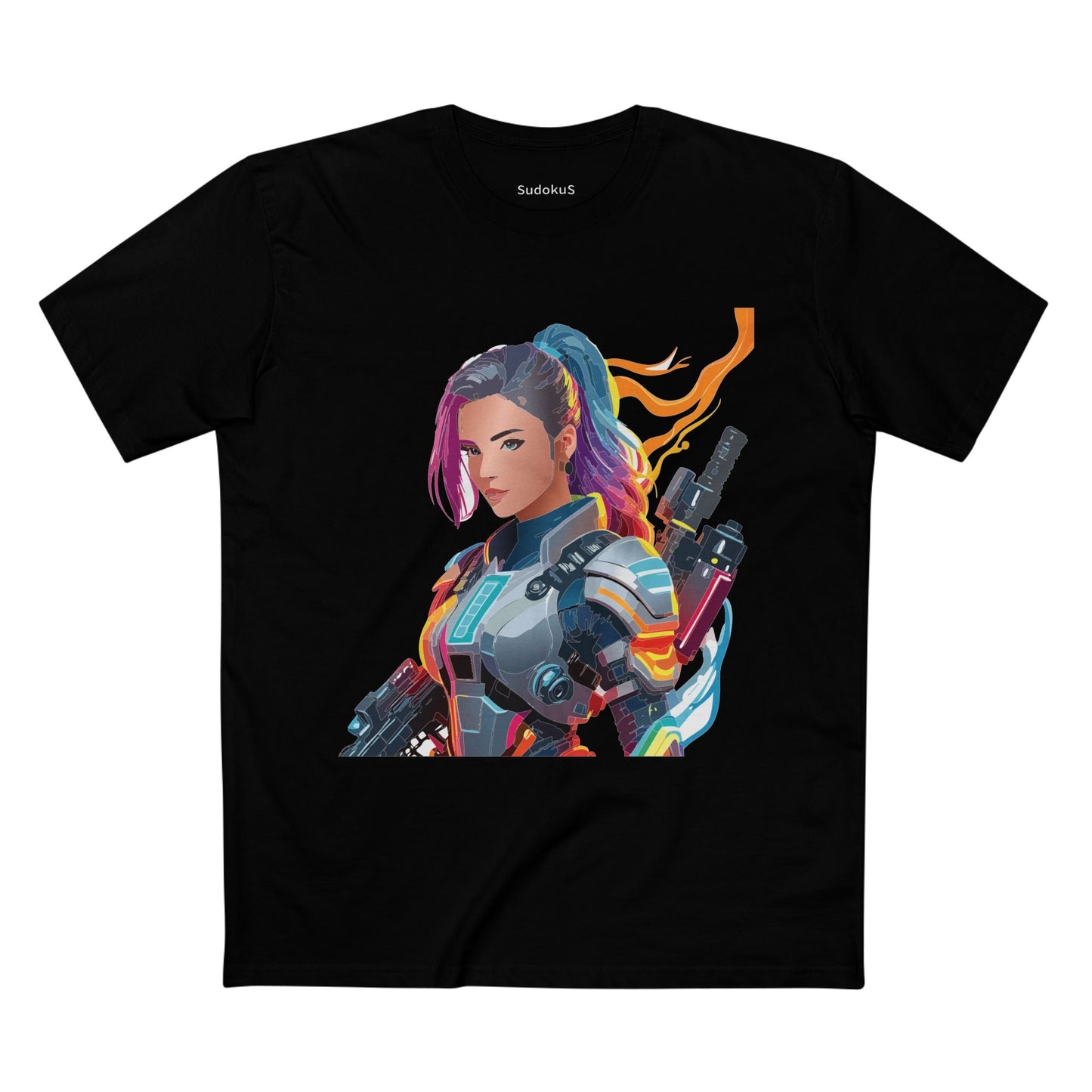 Army-woman Graphic Unisex 100 Cotton Staple Tee 10