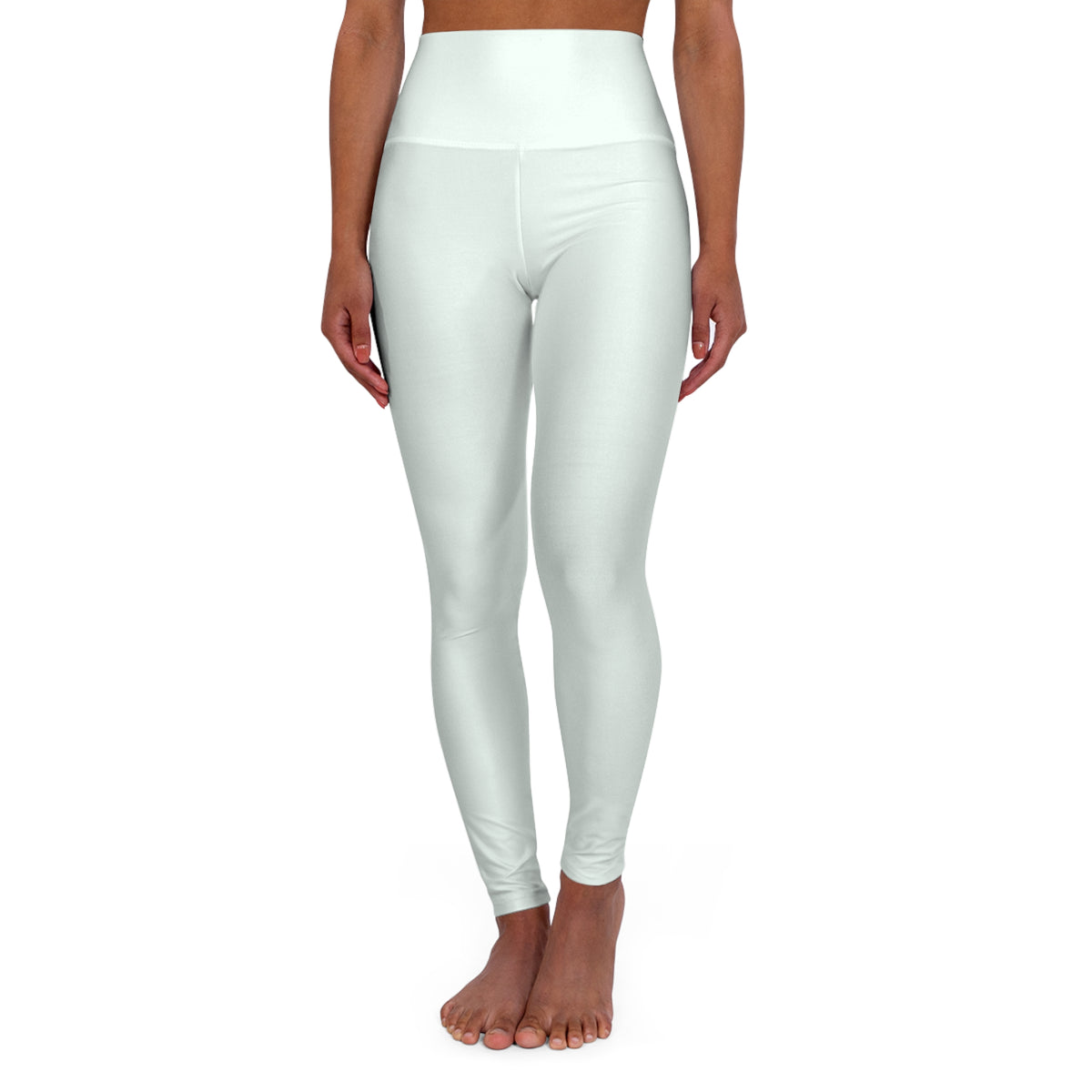 Mint Cream Color High-Waist Yoga Leggings Women's Seamless Poly-Span Stretchy Pants XS-2XL