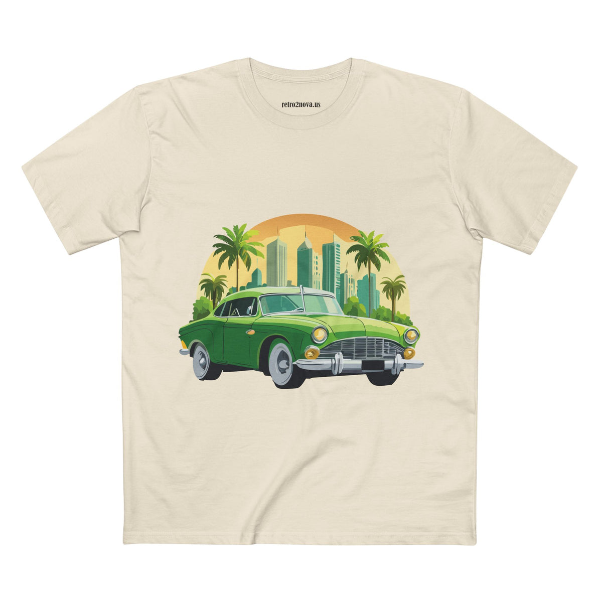 Retro Car Vintage Graphic Tee Staple Unisex 100 Cotton Tee Shirt - RC-7