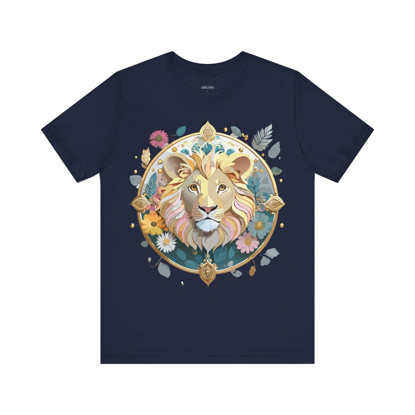 Adelpha Medallion Graphic Tee Unisex Short Sleeve Vintage Inspired Art Design Shirt
