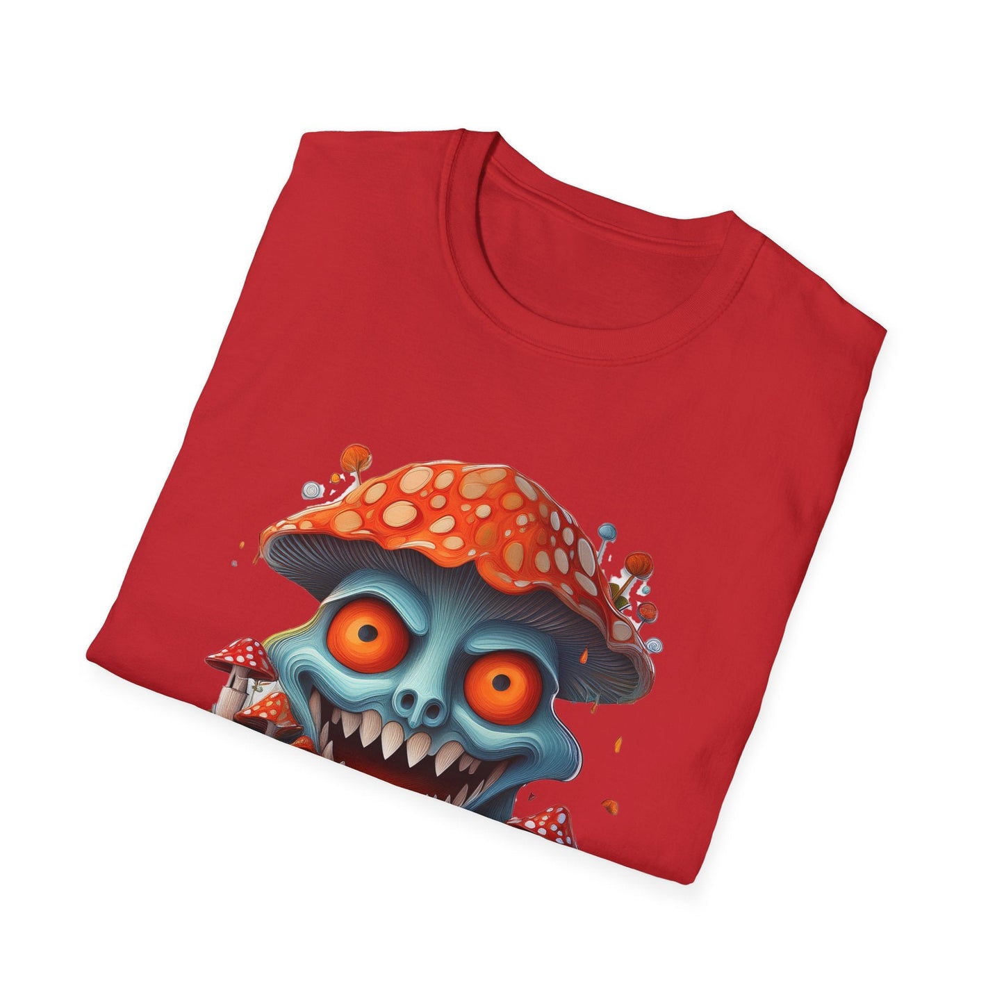 Funny Mashroom Graphic Unisex Softstyle Cotton With Cartoon Illustration Design 3