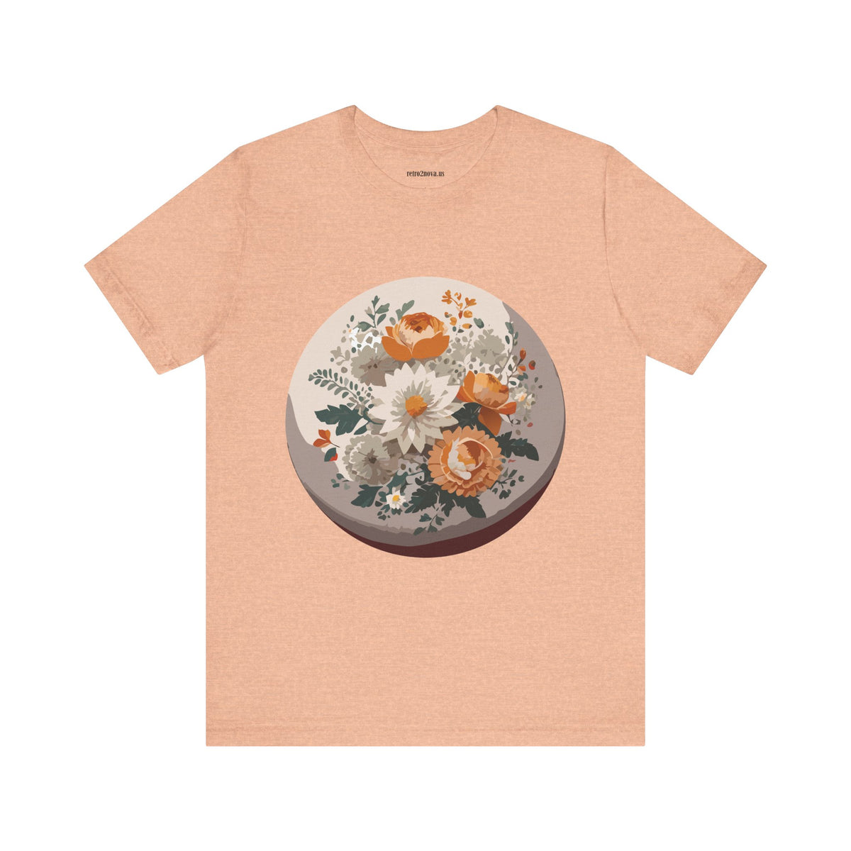 Floral Graphic Unisex Cotton Bella+Canvas Tee with Flowers Design ab105