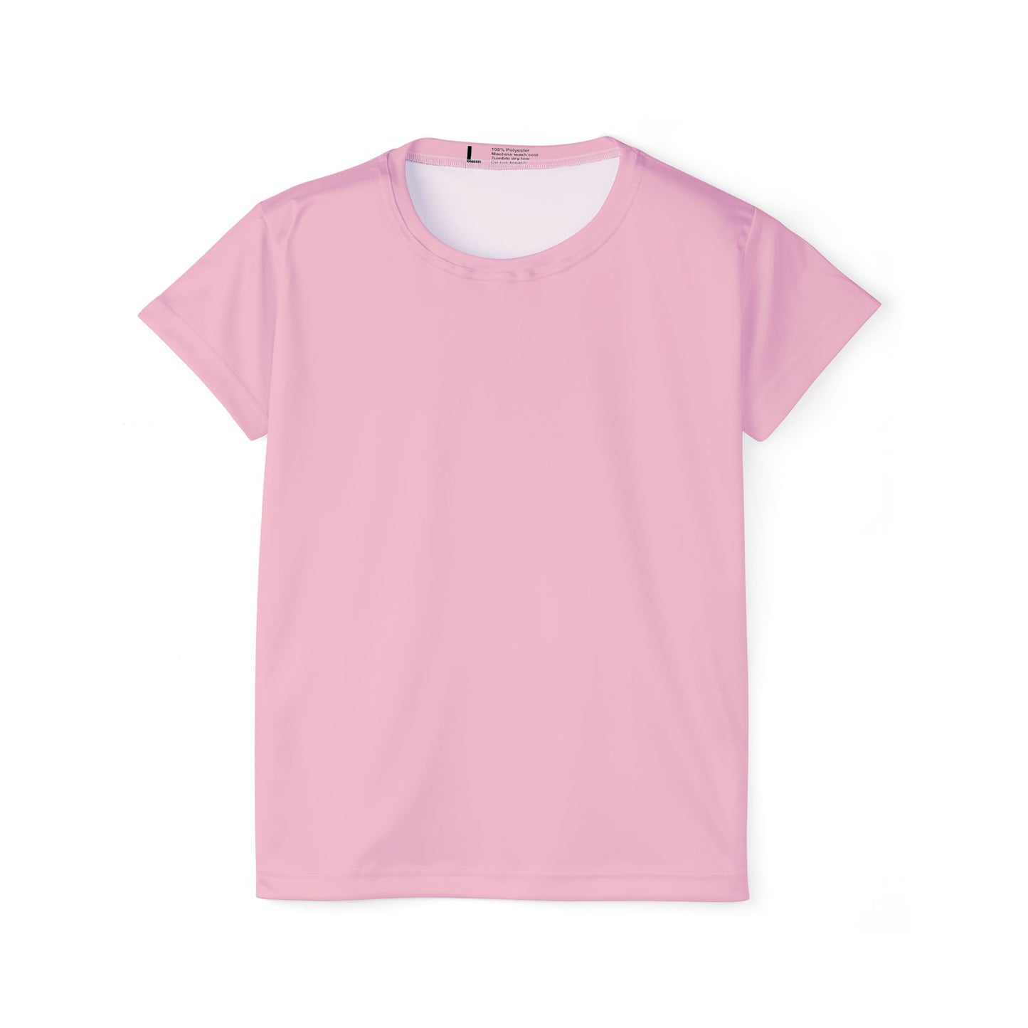 Soft Blossom Women's Sports Jersey Short Sleeves 100% Poly Solid Pink Color Print Athletic Tee
