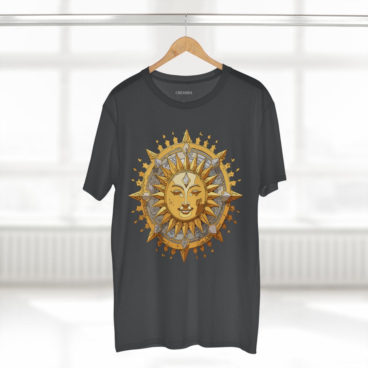 Gold Sun Graphic Unisex 100 Cotton T-Shirt with Golden Art Design 15