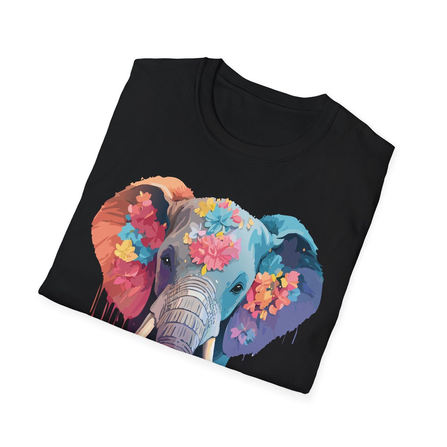 Unisex Elephant T Shirt Gildan SoftStyle 64000 100 Percent Ring Spun Cotton Tee Shirt
