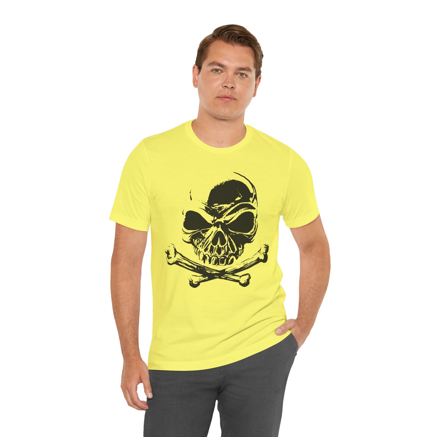 Black Skull Graphic Design Tee, Skull Shirt, Vintage Tees, Art Design T-Shirt, Vintage Graphic Tee, Art Shirts with Skulls