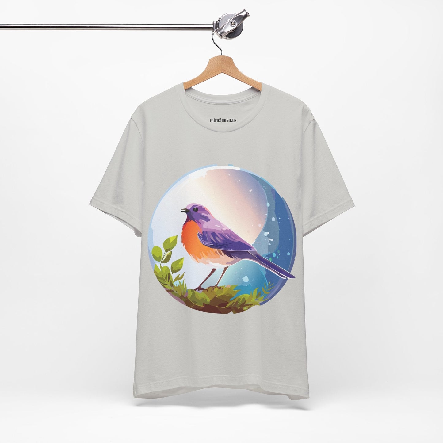 Unisex Animals And Bird Shirt Graphic Cotton T Shirt With Original Retro2Nova Art Premium Short Sleeve Tee