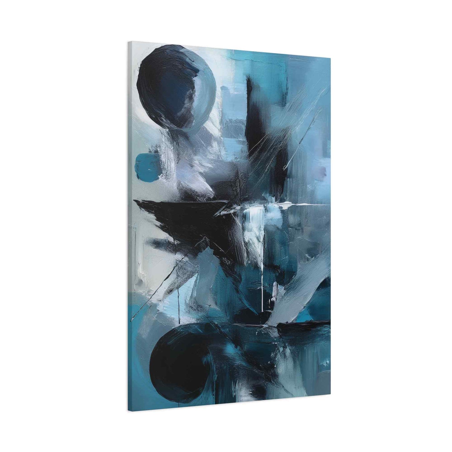 Blue Abstract Painting Print Canvas 20x24,20x30,24x30, 24x32,24x36,30x40, 32x48,36x48,40x60 Pine-Wood Inner Frame ABS-29