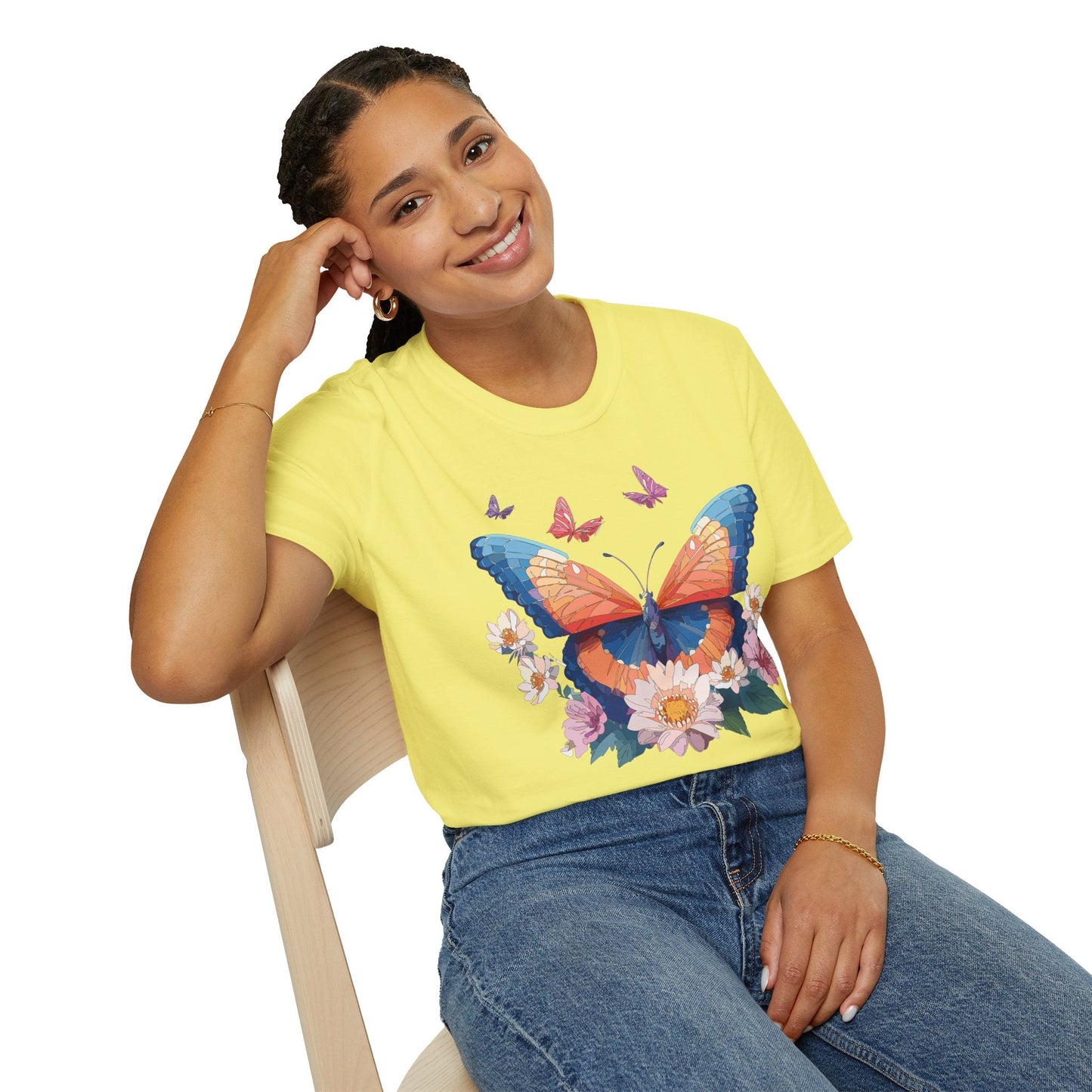 Monarch Butterfly Unisex Softstyle Tee Gildan 64000 Lightweight Breathable 100 Cotton Tee