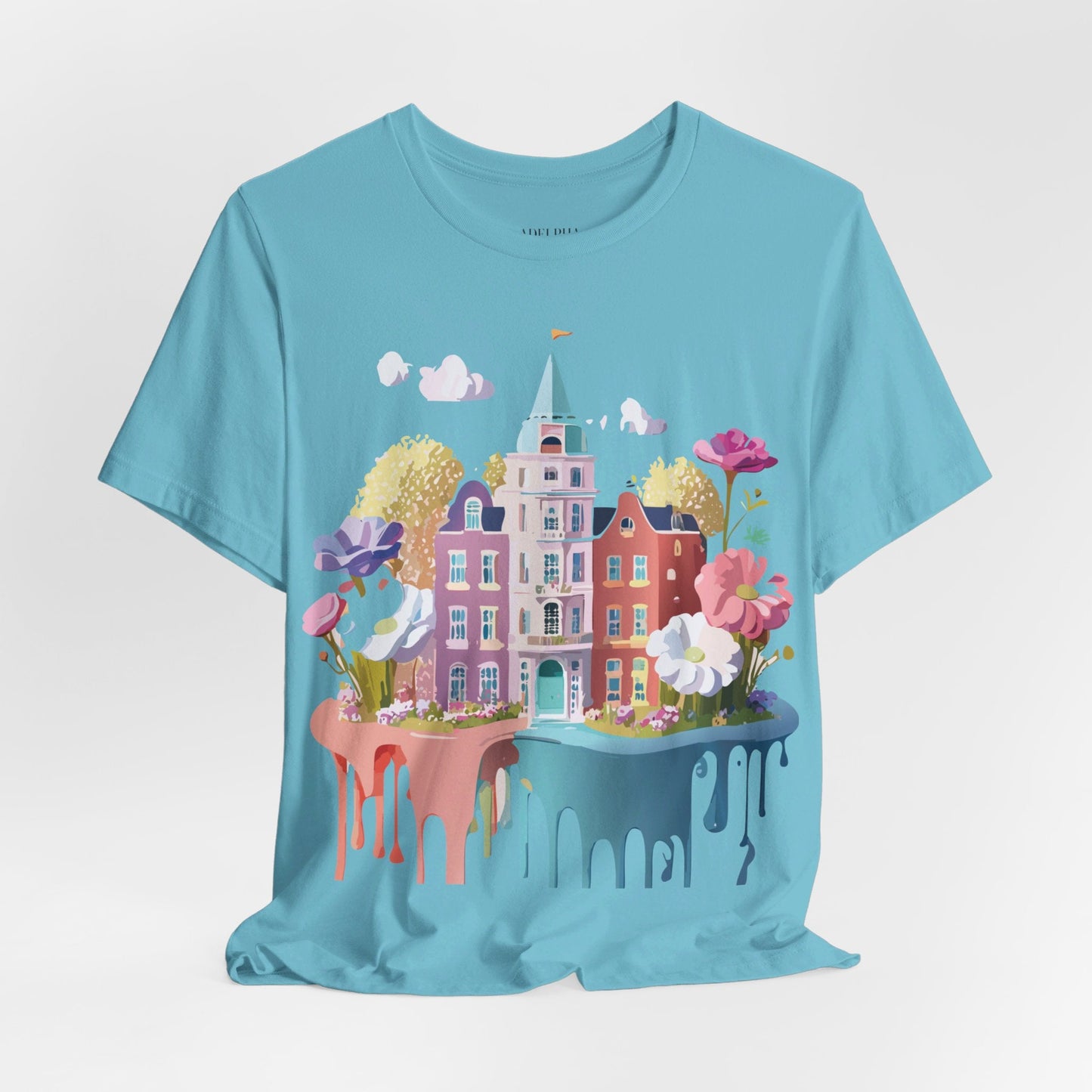 Amsterdam Tourist Shirt Graphic Tee Unisex Vintage Inspired Art Design by Adelpha Short Sleeve