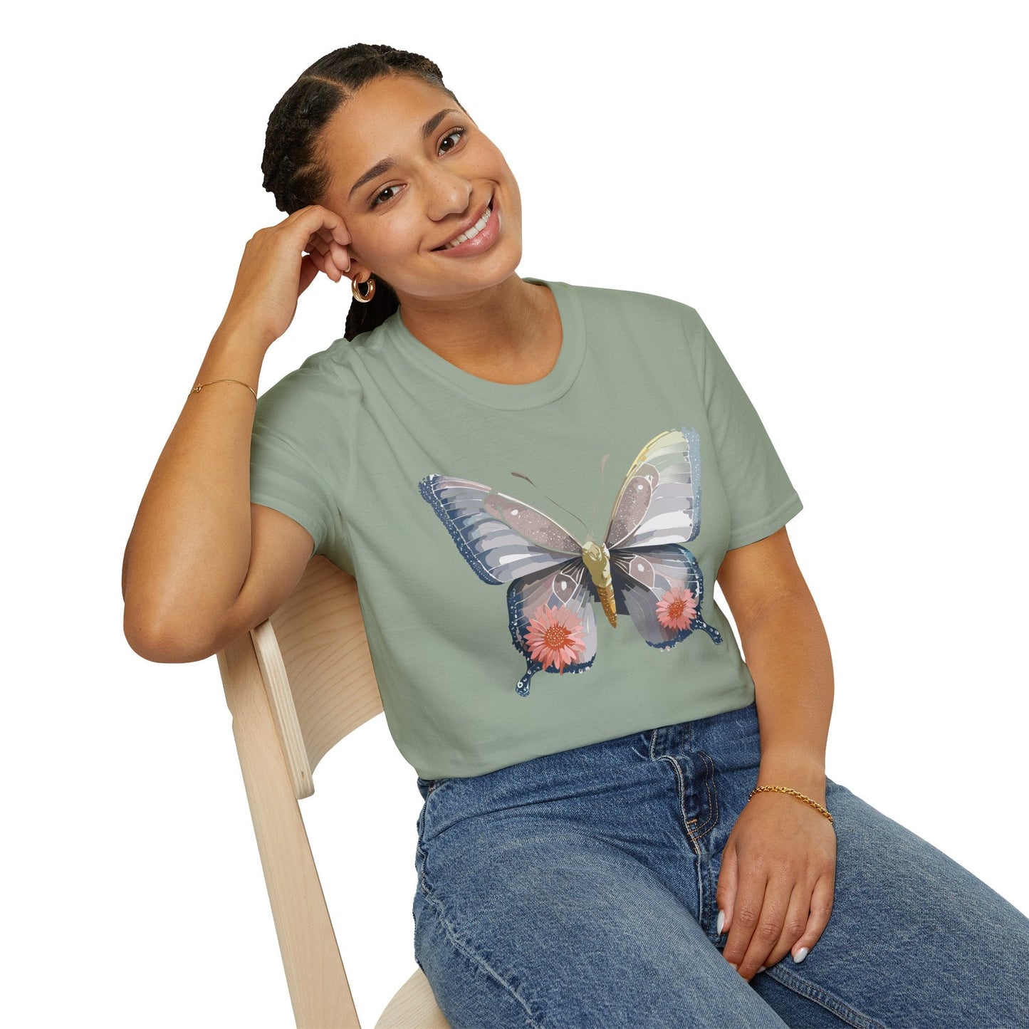 Butterfly Shirt Unisex T Shirt 100 Percent Ring Spun Cotton Softstyle Tee Monarch