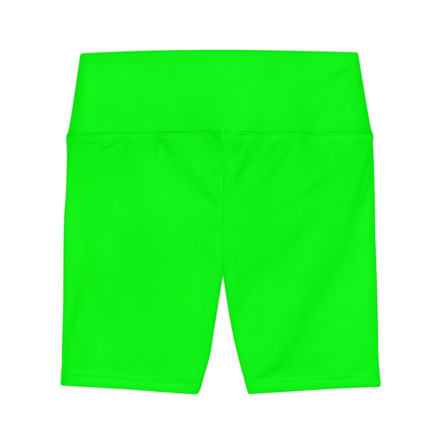 Lime Women's Neon Green Workout Shorts — High-Waist Active Bike Shorts