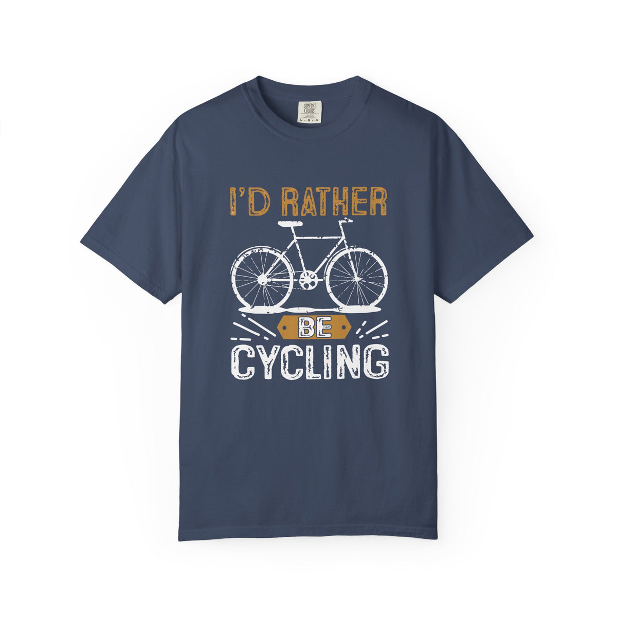 Id Rather Be Cycling Bicycle Graphic Unisex Comfort Colors Garment-Dyed Heavyweight 100 Cotton Art Design T-Shirt w58