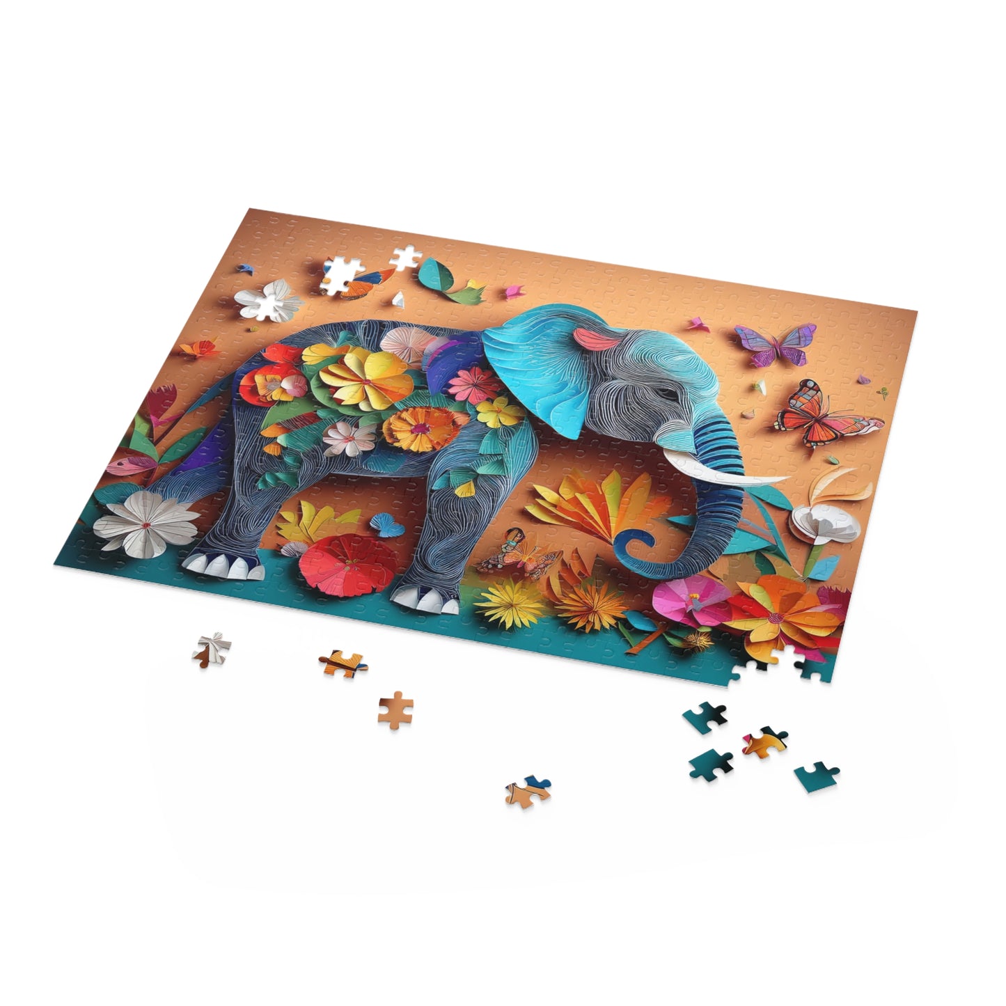 3D Cute Colorful Elephant Puzzle 500-Piece | Elephant Puzzle 500-Piece Ages 9+