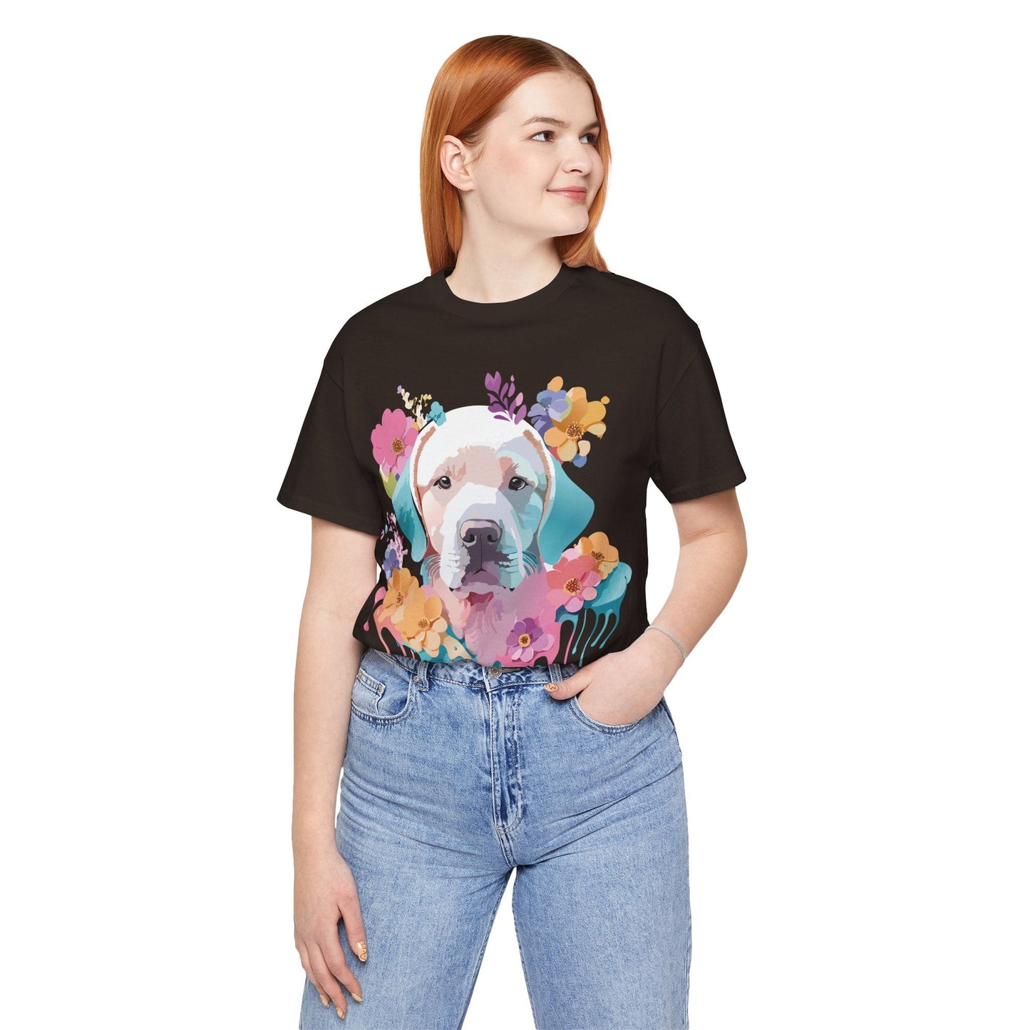 Dog Graphic Tee Unisex Vintage Inspired Art Design Adelpha Short Sleeve Jersey Shirt