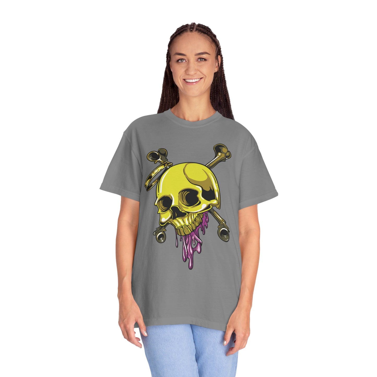 Unisex Cotton Tee Shirt with Skull