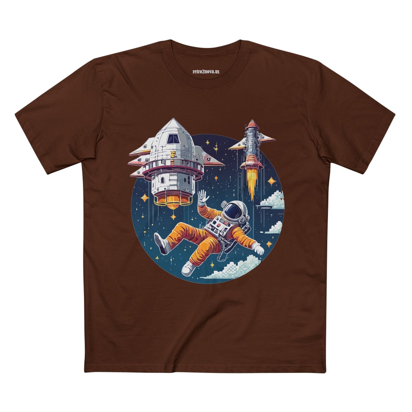 Cosmos Astronaut Shirt Unisex Premium Cotton Tee With Original Retro Art Design Collection