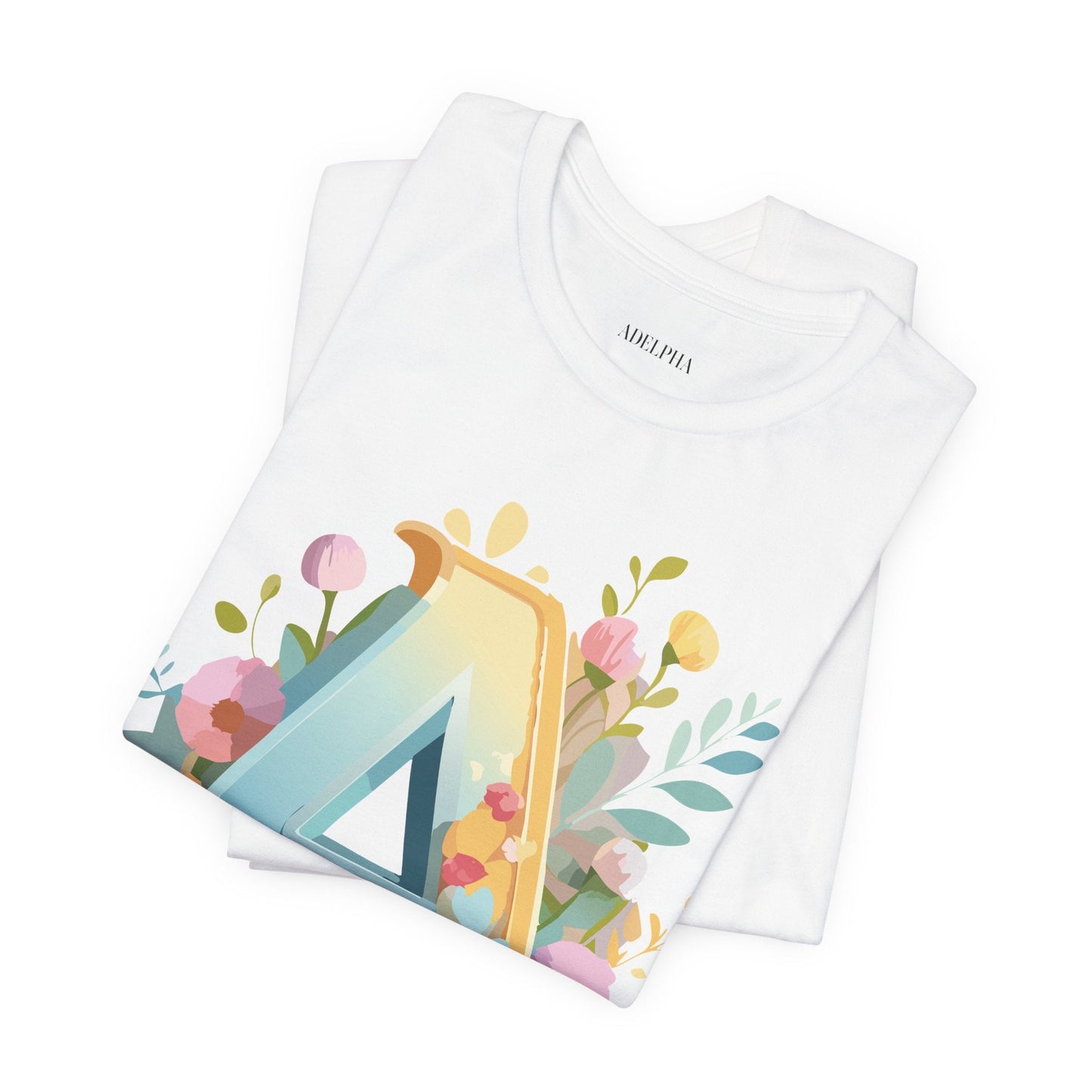 Letter A Shirt Graphic Tee Unisex Vintage Inspired Adelpha Art Jersey Short Sleeve
