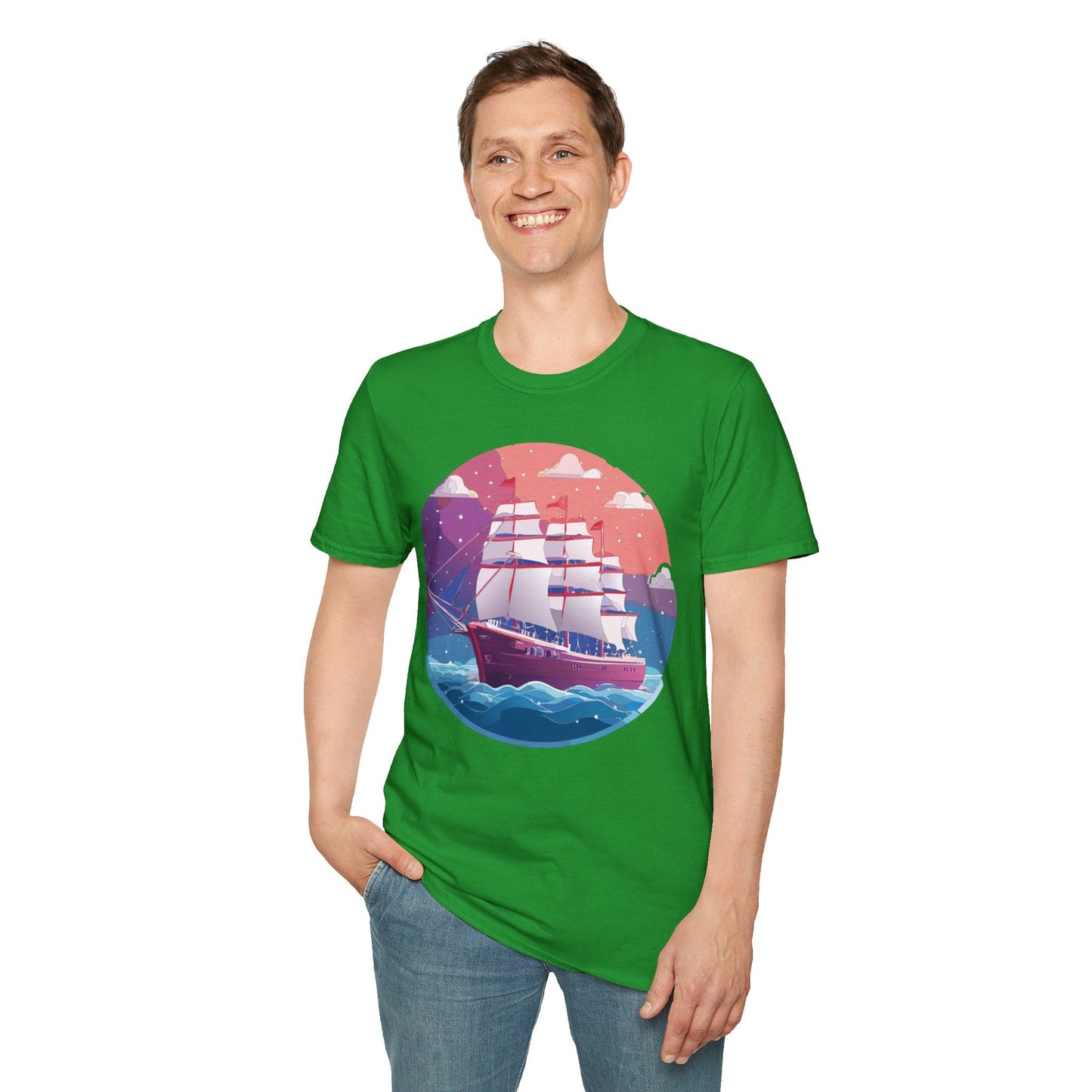 Unisex Gildan Softstyle 64000 T Shirt Ship Frigate Vessel Tee For Maritime Enthusiasts