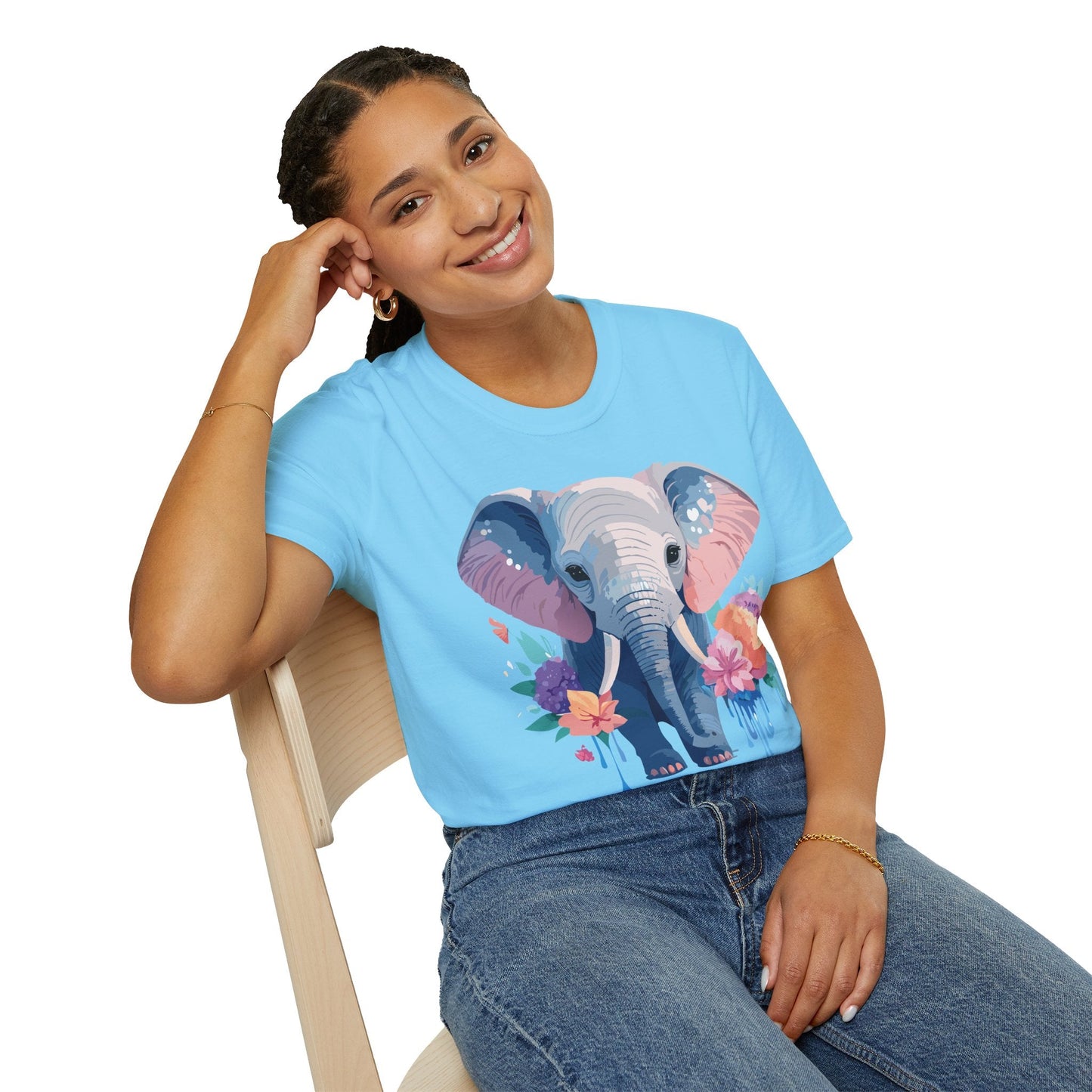 Elephant Graphic T Shirt Unisex Softstyle 64000 Cotton Animals T Shirt For Adults Premium