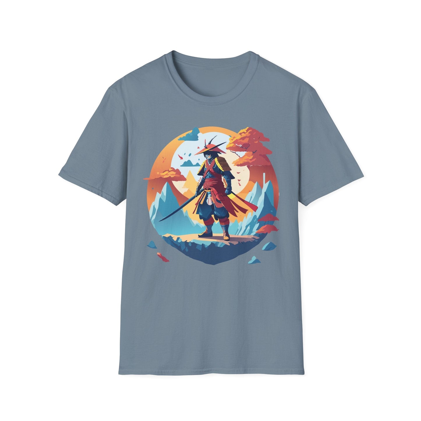 Samurai Shirt Unisex Tee Gildan Softstyle 64000 100 Percent Ring Spun Cotton Lightweight